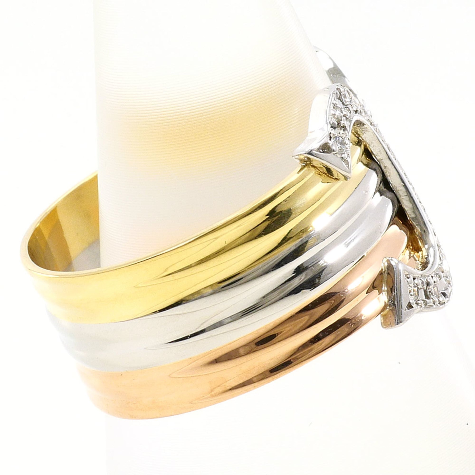 Unbranded Pink Gold Platinum Yellow Gold Yellow Gold (18K) Pink Gold (18K) Platinum 900 Band Ring (Pre-Owned)