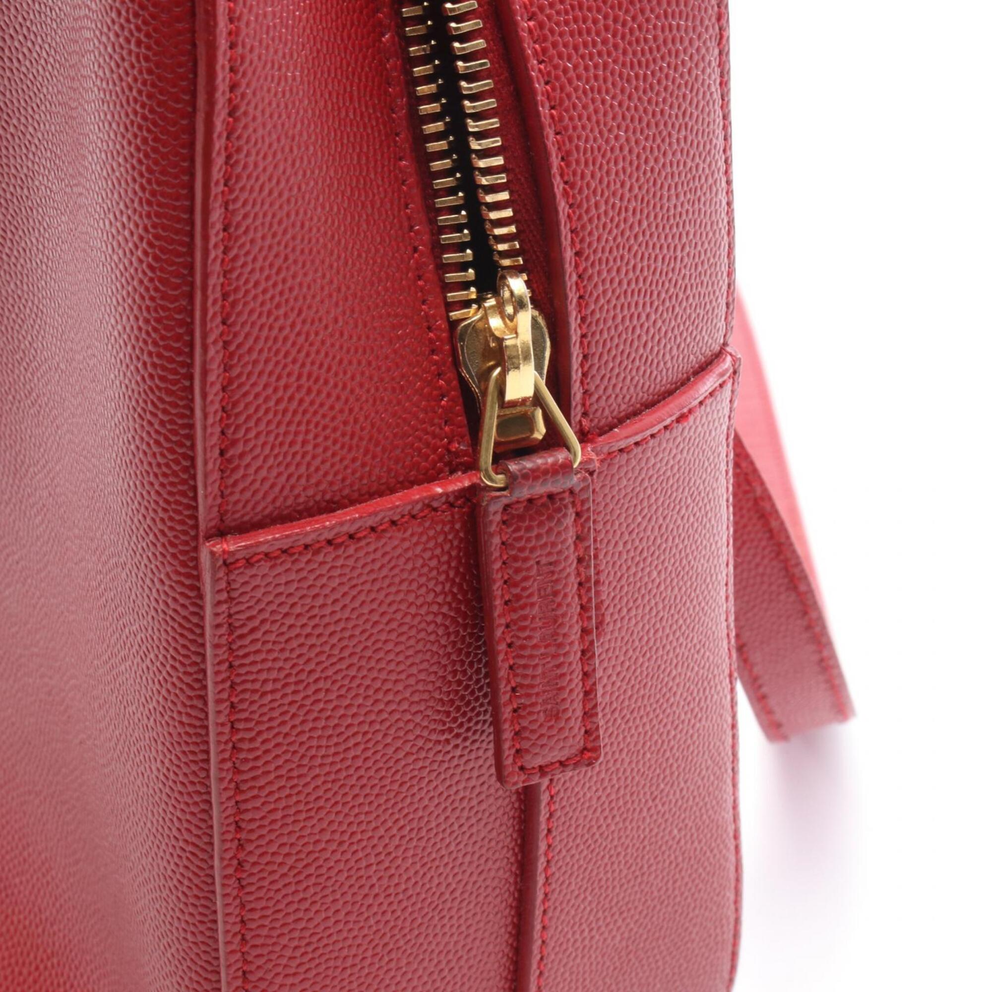 Yves Saint Laurent Red Color Leather Handbag (Pre-Owned)