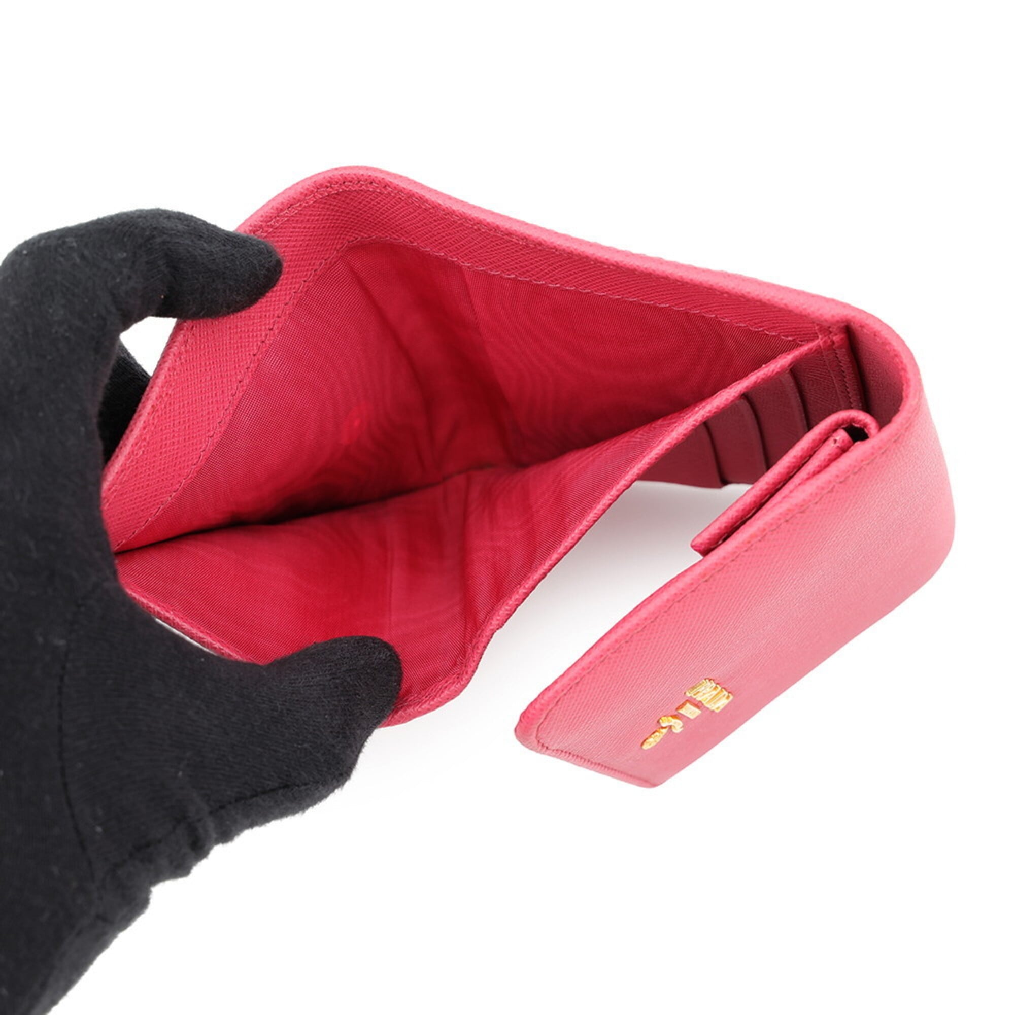 Prada Pink Leather Wallet (Tri-Fold) (Pre-Owned)