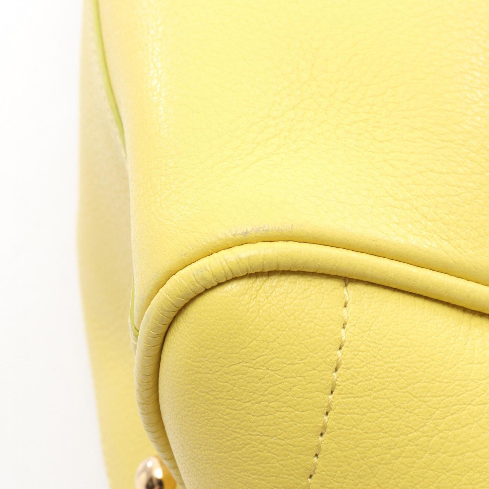 Loewe Yellow Leather Handbag Tote Bag (Pre-Owned)