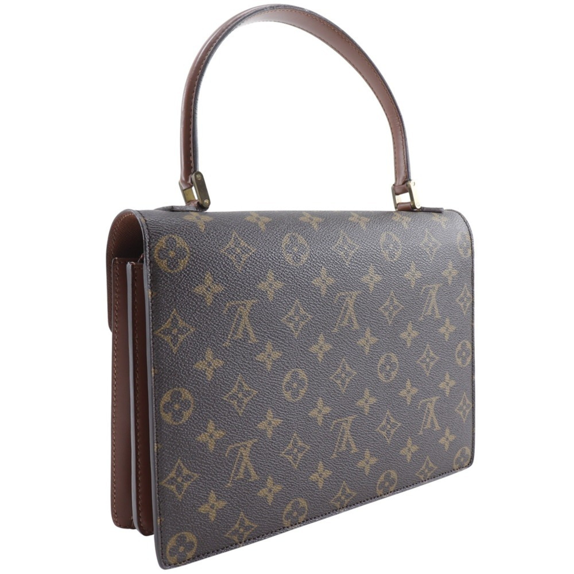 Louis Vuitton Brown Monogram Canvas Handbag (Pre-Owned)