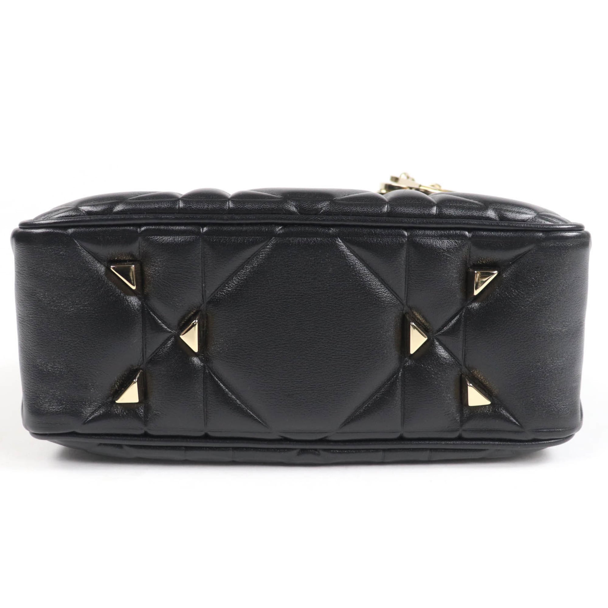 Christian Dior Black Leather Handbag Shoulder Bag (Pre-Owned)