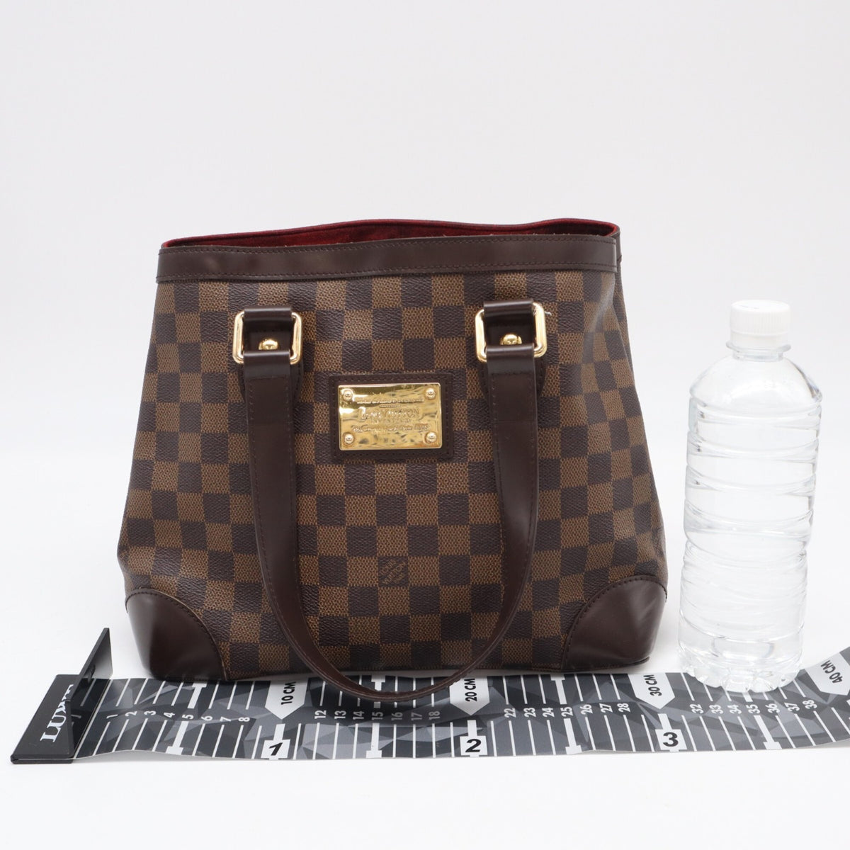 Louis Vuitton Beige Brown Damier Canvas Leather Coated Canvas Handbag (Pre-Owned)