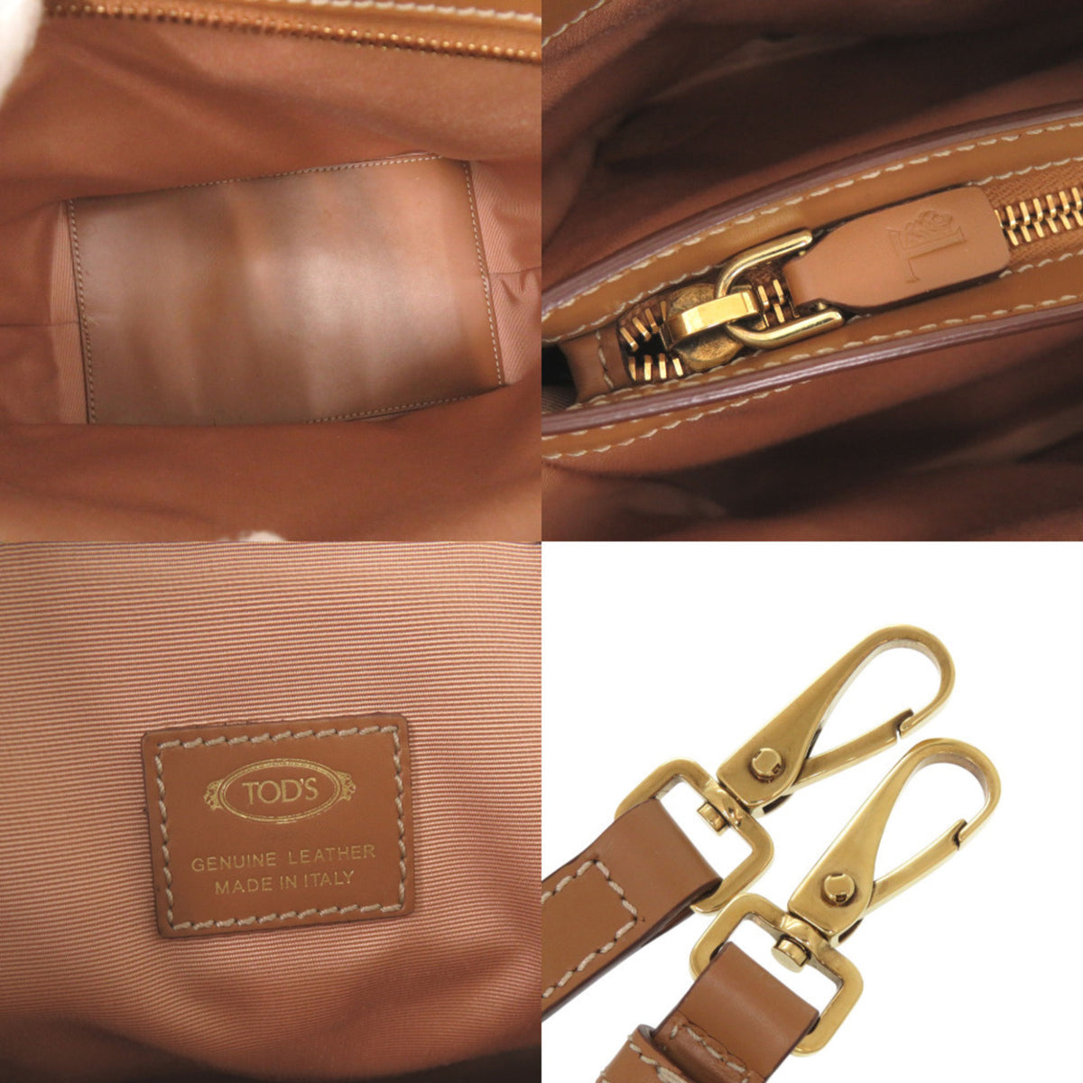 Tod's Brown Leather Handbag Shoulder Bag (Pre-Owned)
