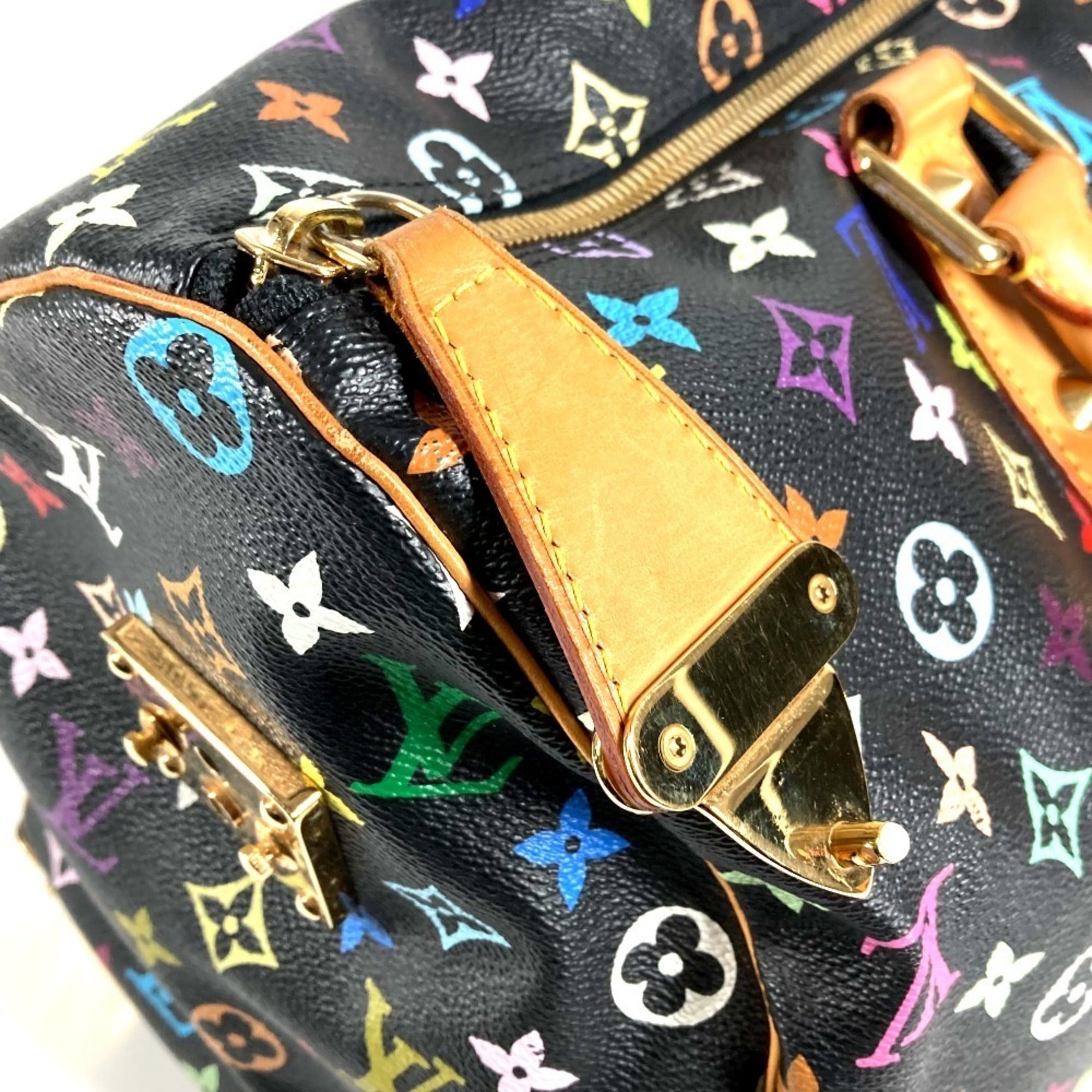 Louis Vuitton Black Monogram Monogram Multicolore Canvas Boston Bag Handbag (Pre-Owned)