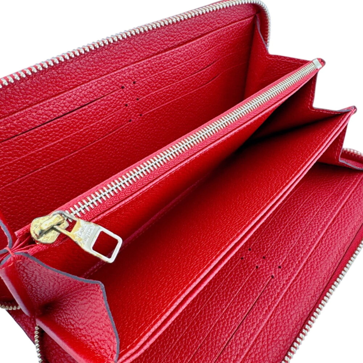 Louis Vuitton Empreinte Red Color Monogram Empreinte Leather Long Wallet (Bi-Fold) (Pre-Owned)