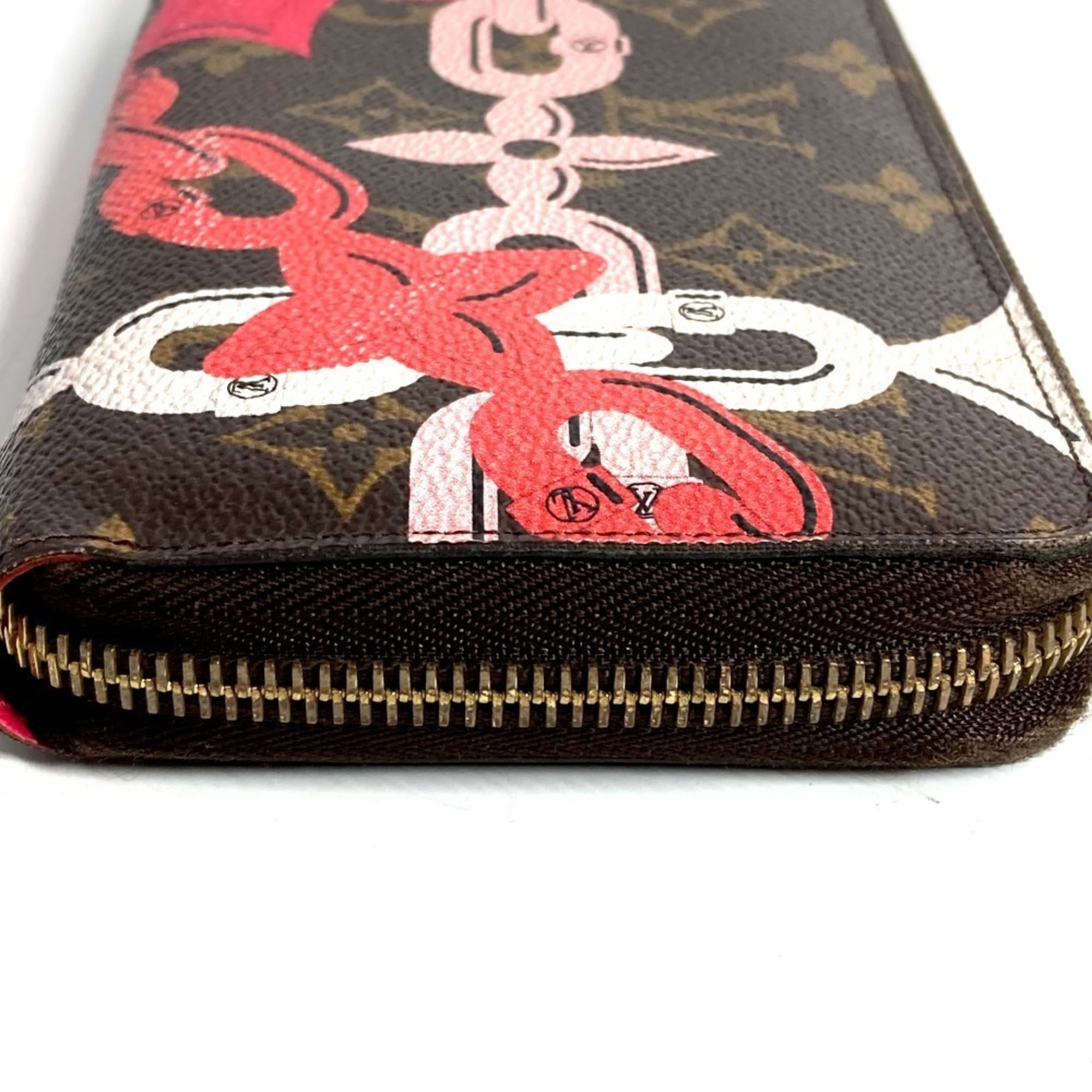 Louis Vuitton Monogram Bay Brown Pink Monogram Long Wallet (Bi-Fold) (Pre-Owned)