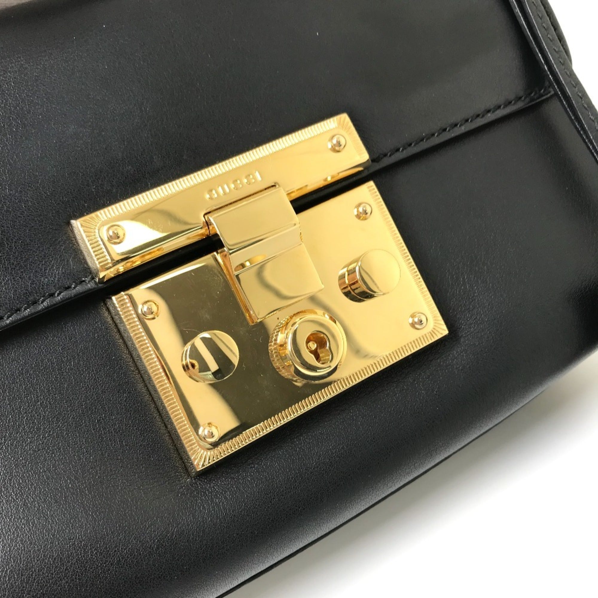 Gucci Black Leather Shoulder Bag (Pre-Owned)