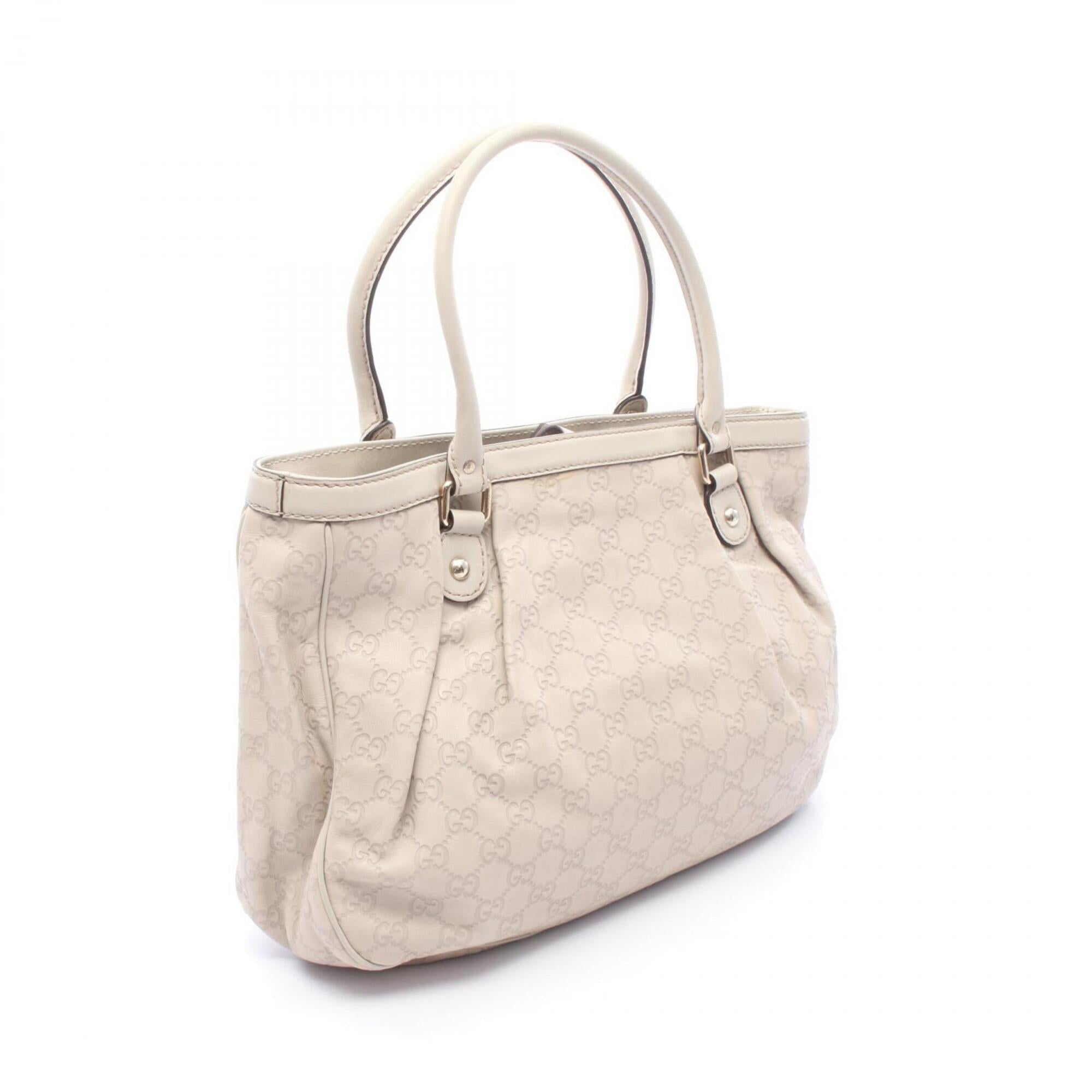 Gucci Beige Leather Handbag Tote Bag (Pre-Owned)