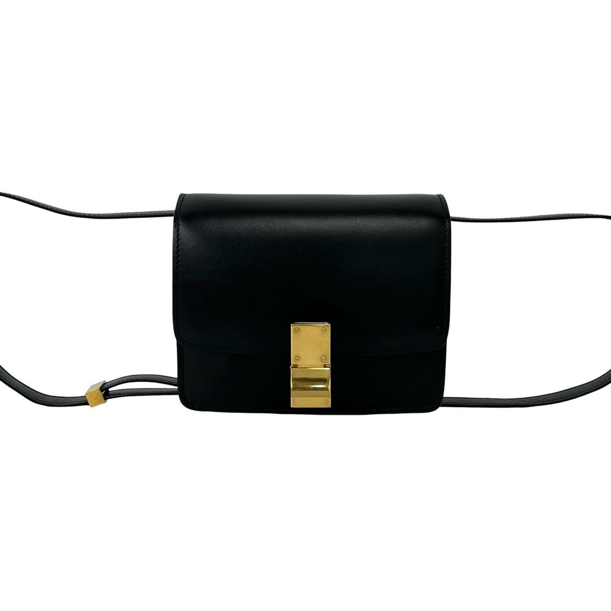 Celine Black Leather Crossbody Bag Pochette Shoulder Bag (Pre-Owned)