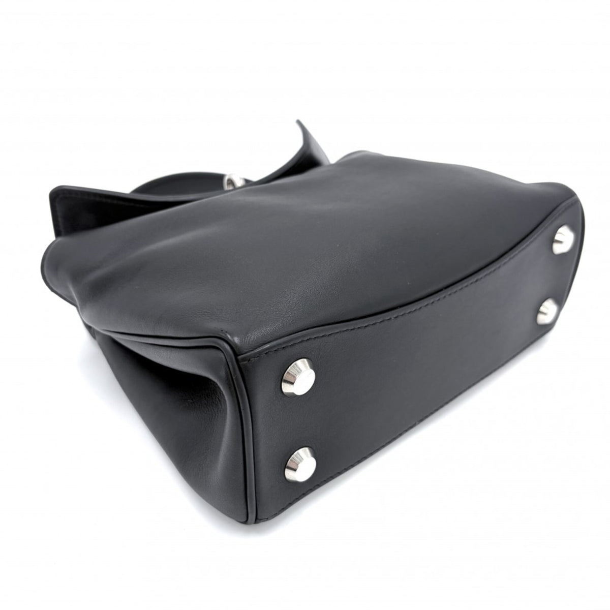 Balenciaga Black Leather Handbag Shoulder Bag (Pre-Owned)