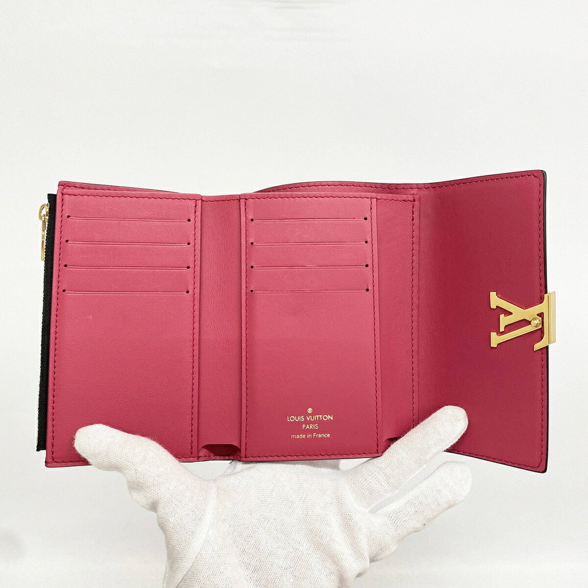 Louis Vuitton Hot Pink Noir Wallet (Tri-Fold) (Pre-Owned)