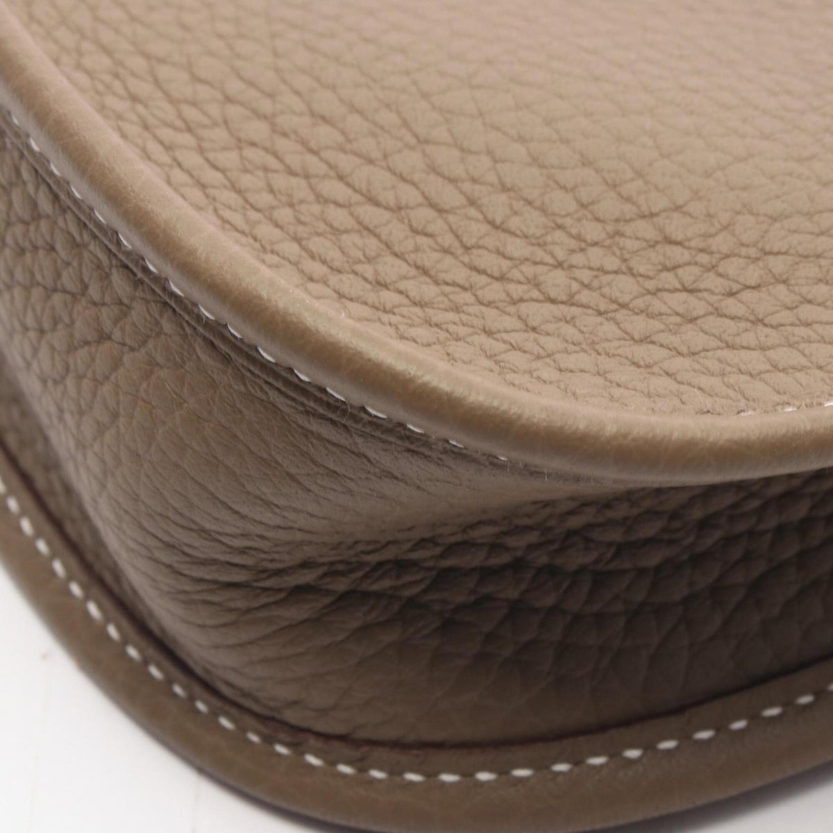 Hermes Etoupe Gray Taurillon Clemence Leather Handbag Shoulder Bag (Pre-Owned)