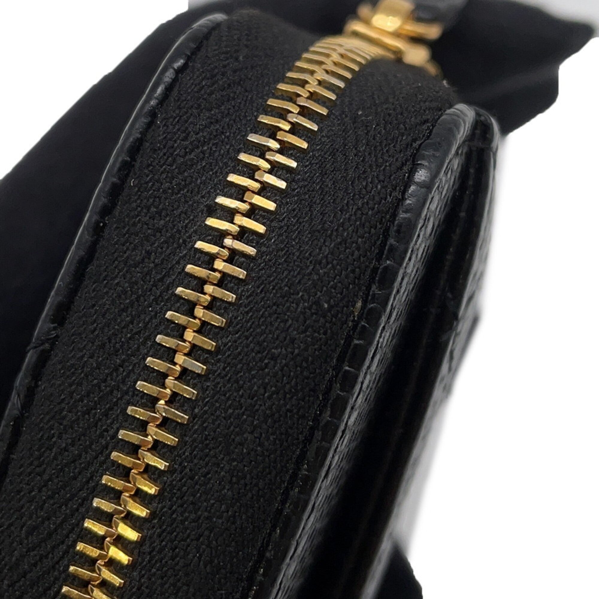 Chanel Black Grained Calfskin Long Wallet (Bi-Fold) (Pre-Owned)