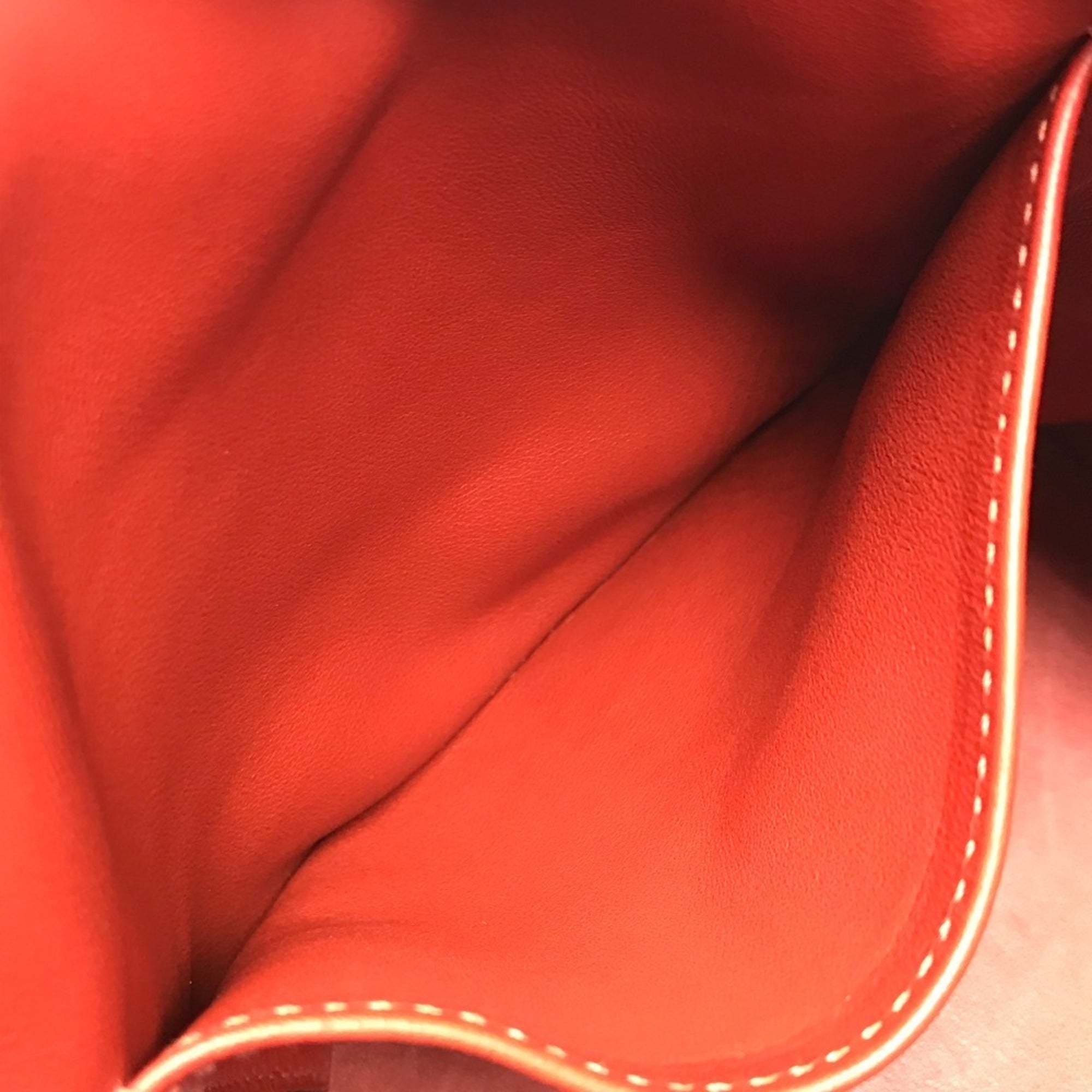 Hermes Navy Red Color Leather Shoulder Bag (Pre-Owned)