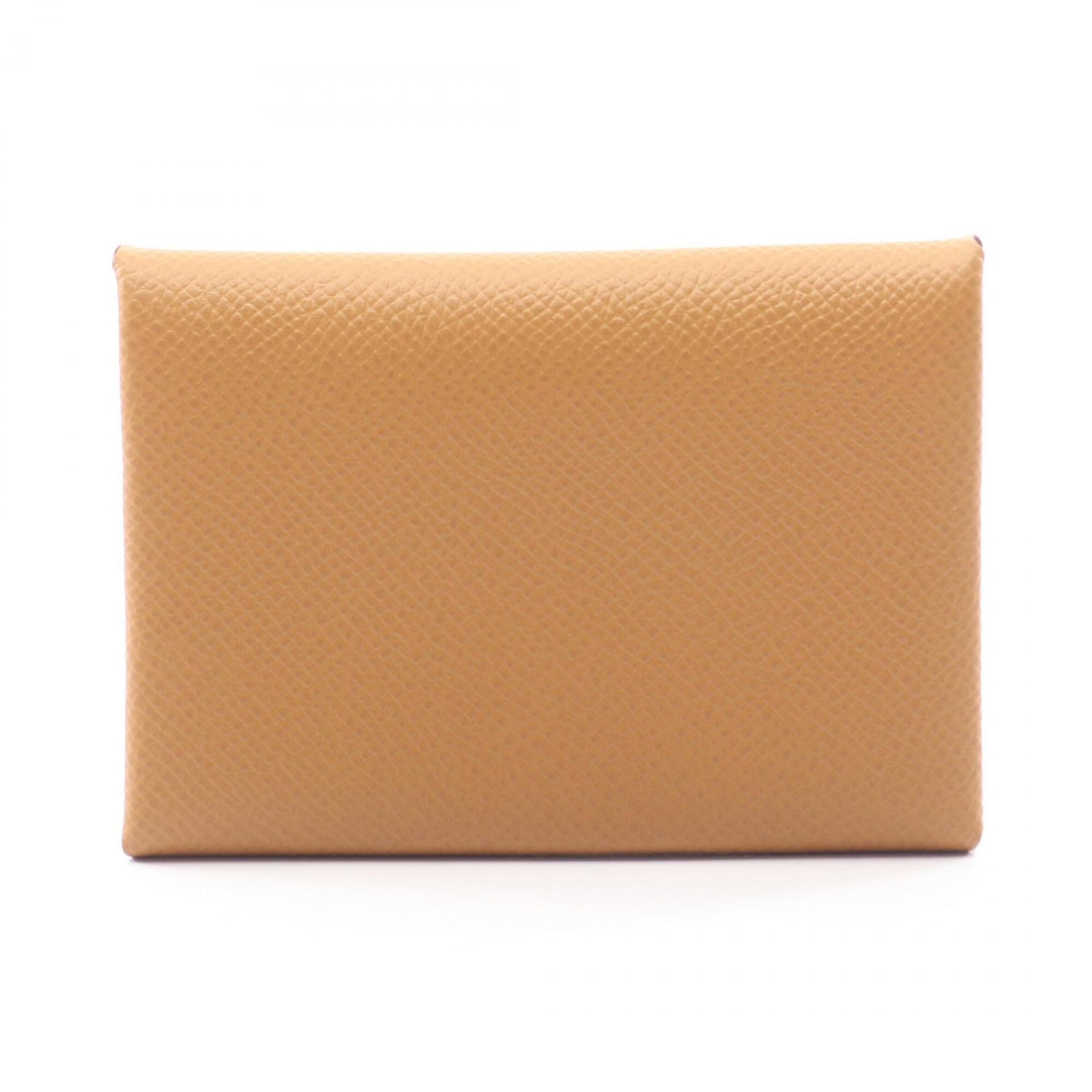 Hermes Brown Epsom Leather Coin Purse/Coin Case (Pre-Owned)
