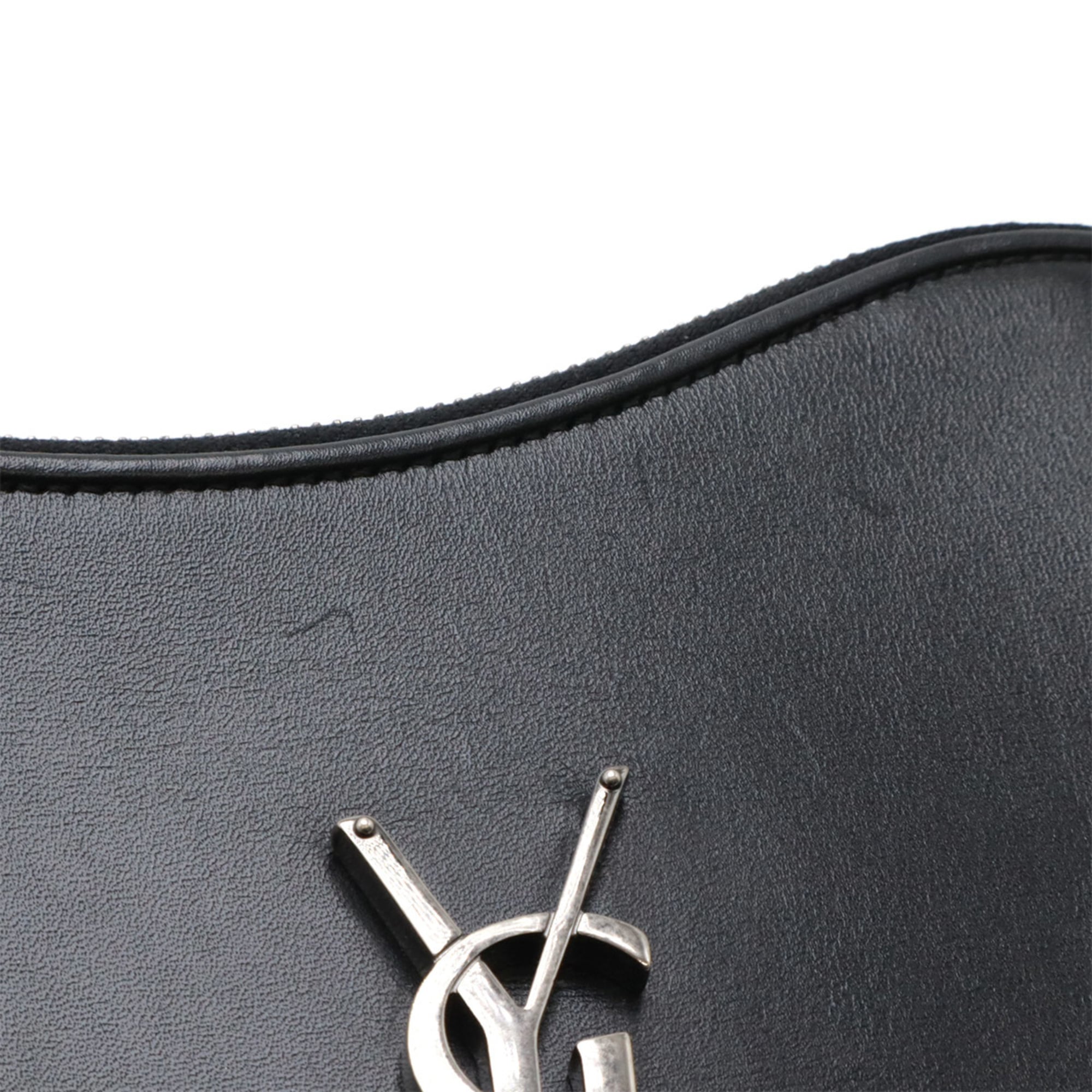 Yves Saint Laurent Black Leather Pochette Shoulder Bag (Pre-Owned)