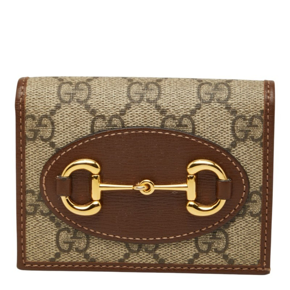 Gucci Beige Brown Pvc Leather Wallet (Bi-Fold) (Pre-Owned)