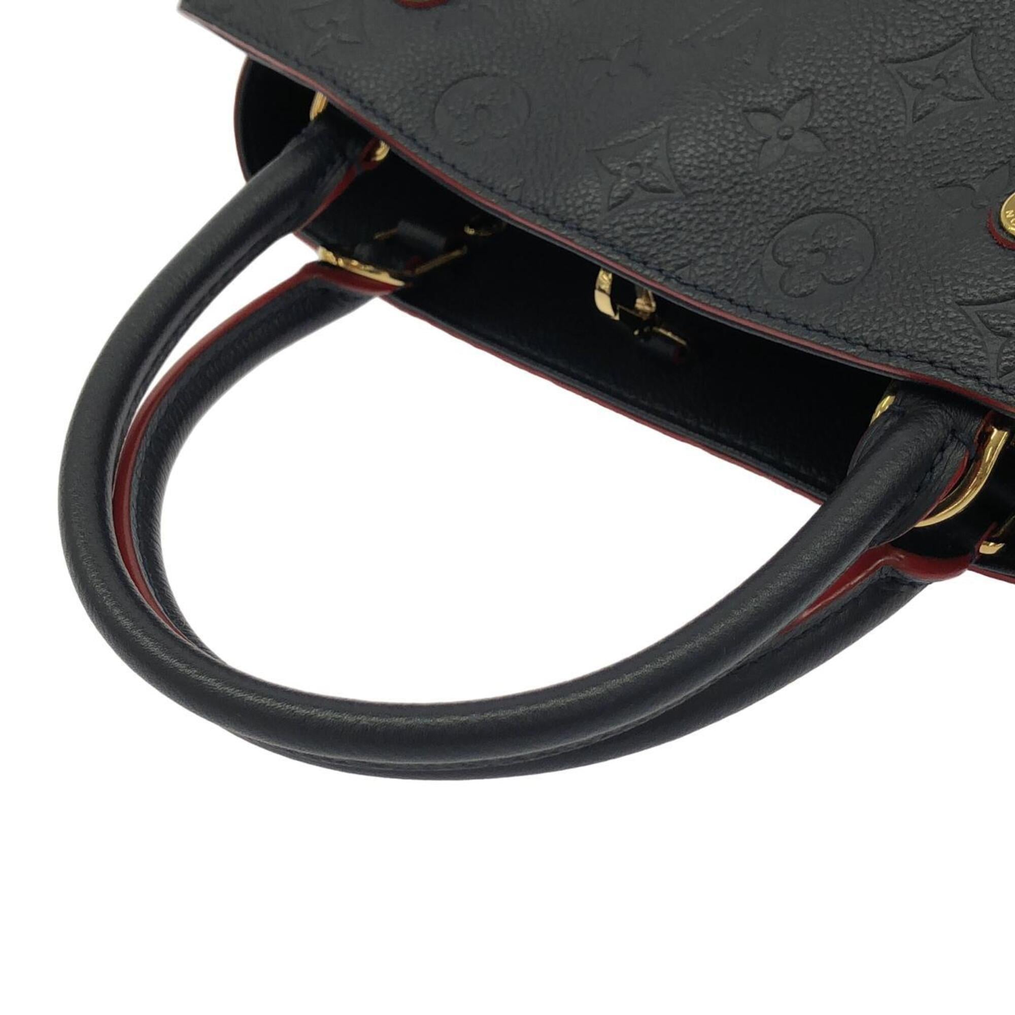Louis Vuitton Marine Rouge Leather Handbag (Pre-Owned)