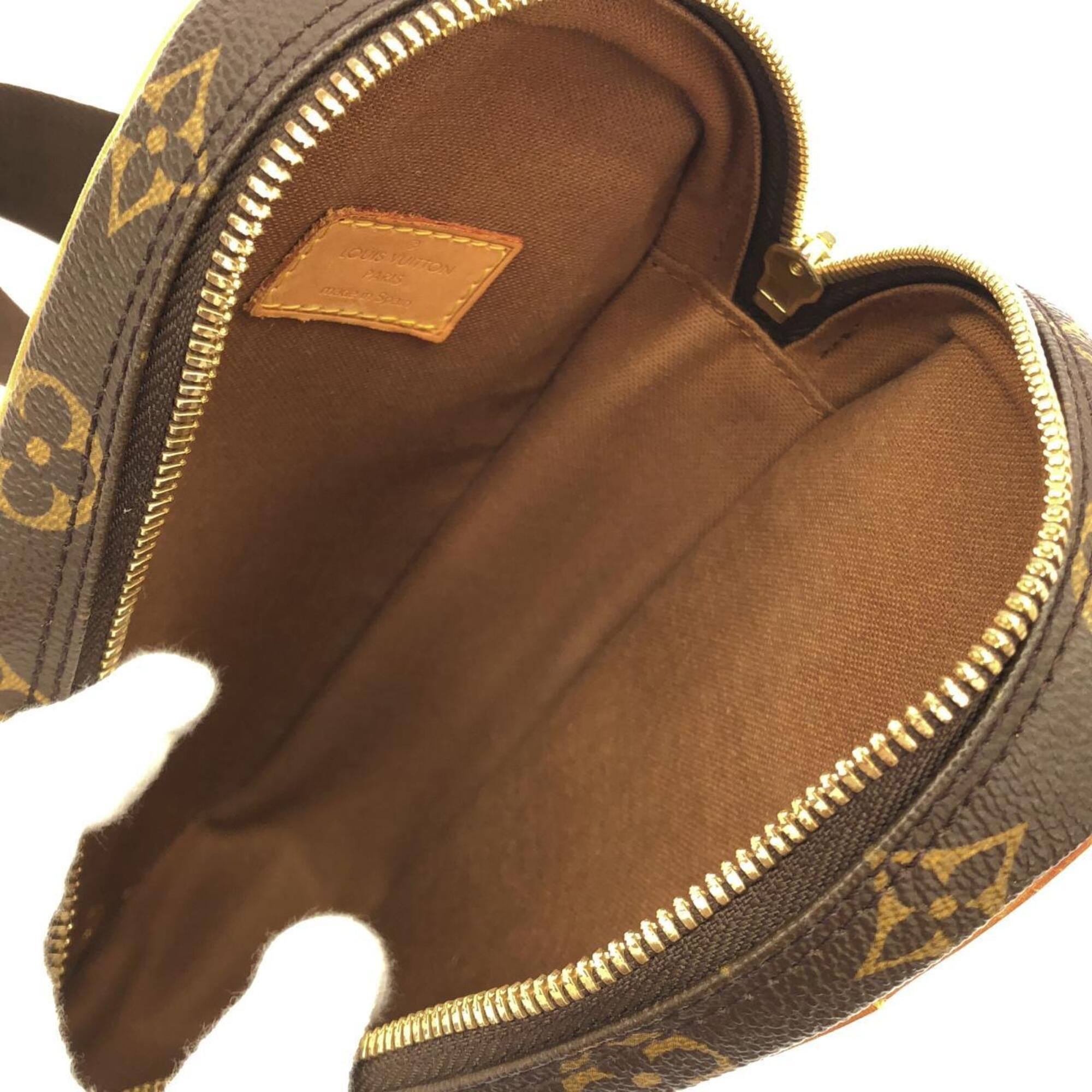 Louis Vuitton Monogram Marron Coated Canvas Pochette Shoulder Bag (Pre-Owned)