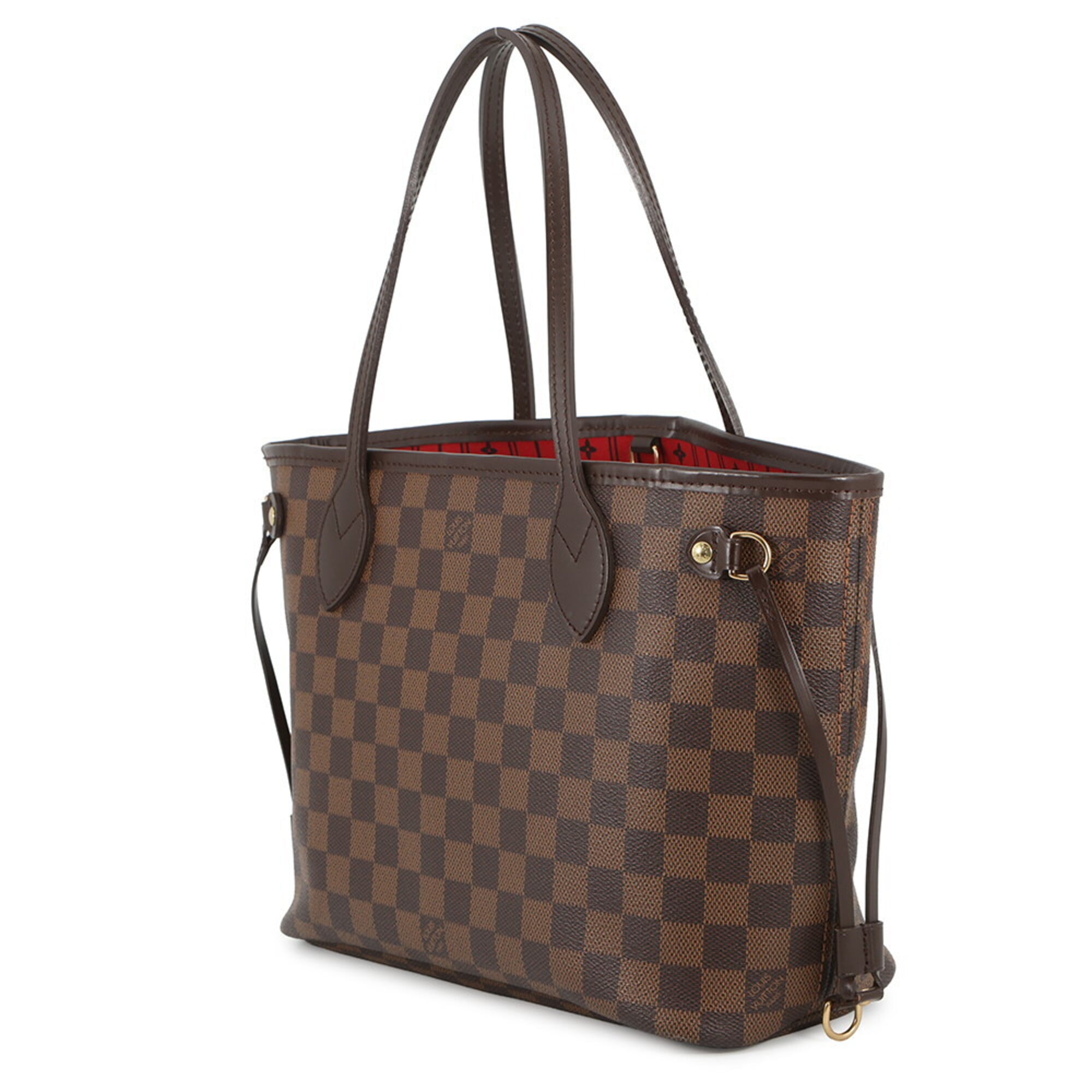 Louis Vuitton Damier Damier Canvas Ebene Red Color Handbag Tote Bag (Pre-Owned)