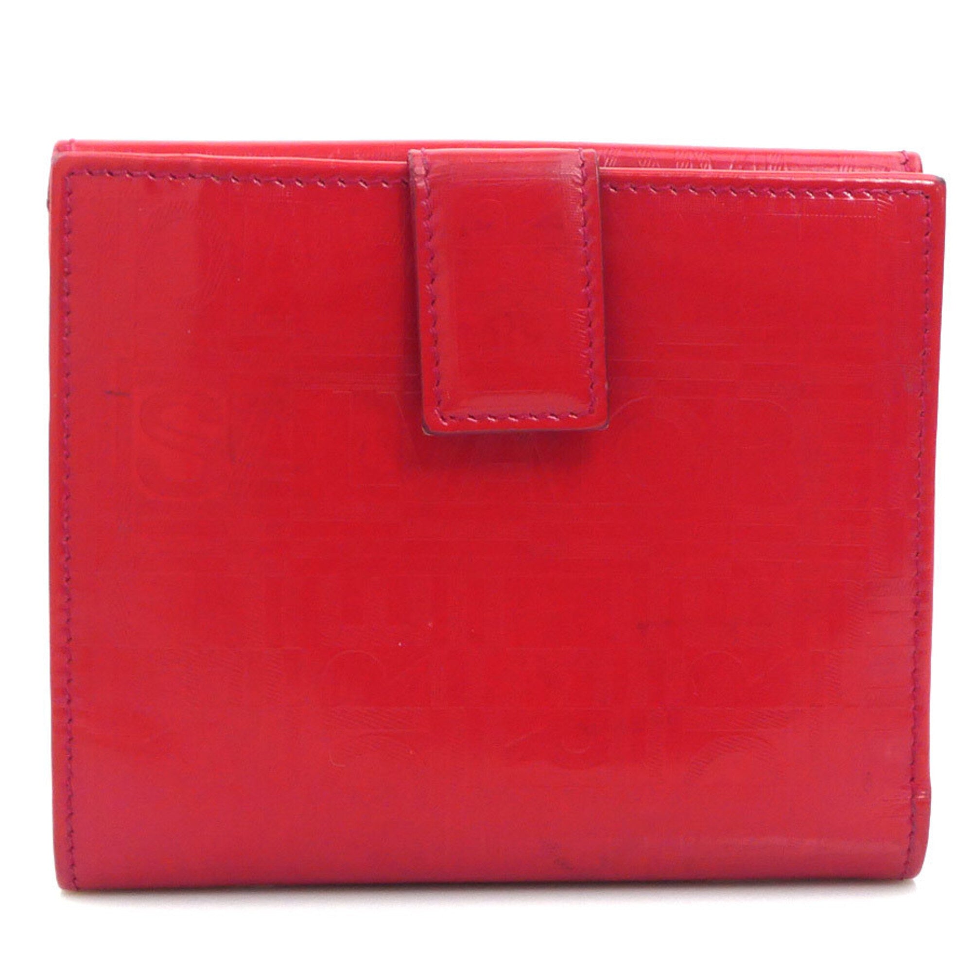 Salvatore Ferragamo Red Color Leather Wallet (Bi-Fold) (Pre-Owned)