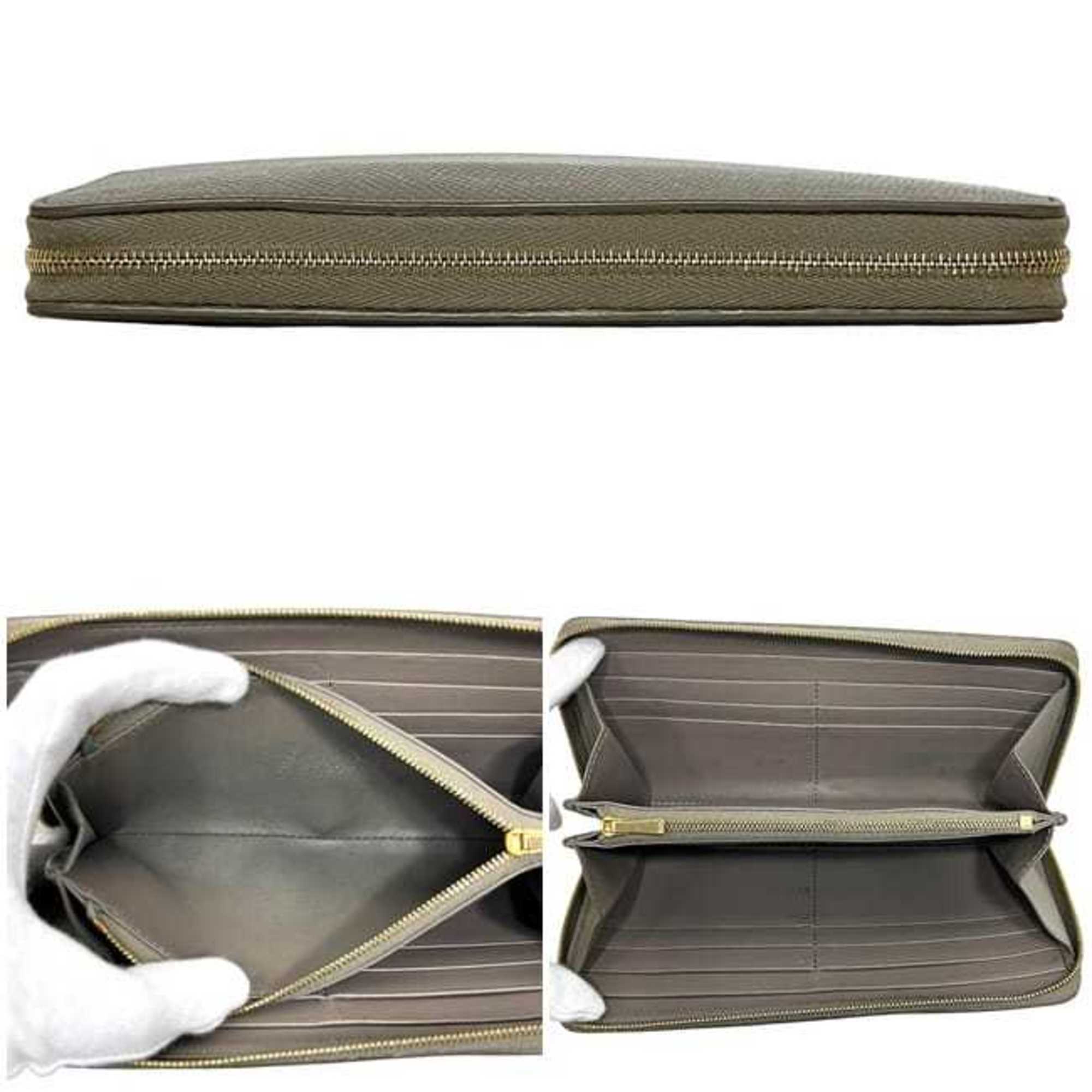Celine Gray Leather Long Wallet (Bi-Fold) (Pre-Owned)