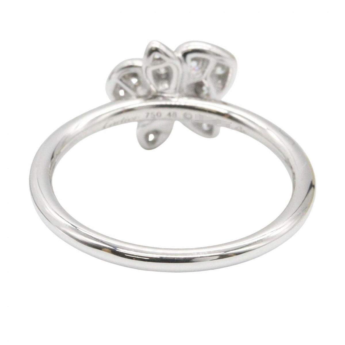 Cartier Silver Clear White Gold (18K) Band Ring (Pre-Owned)