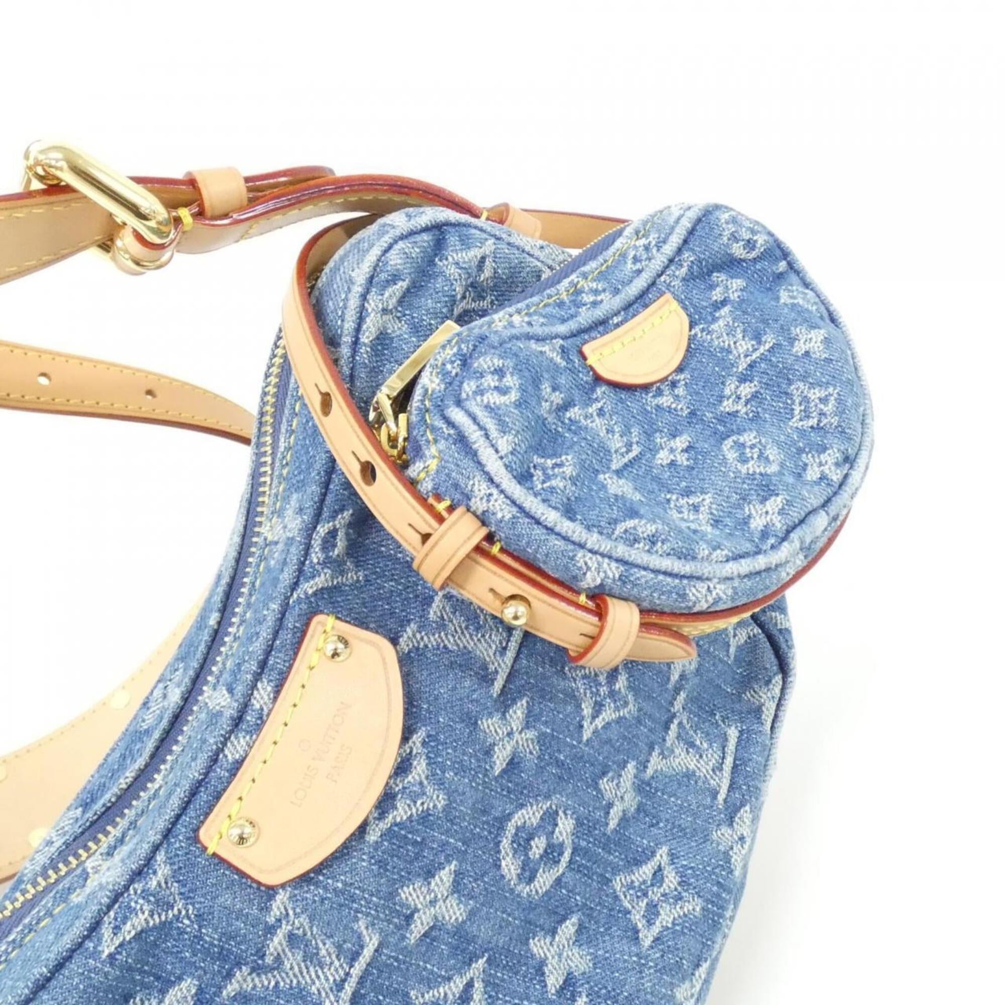 Louis Vuitton Blue Denim Canvas Shoulder Bag (Pre-Owned)