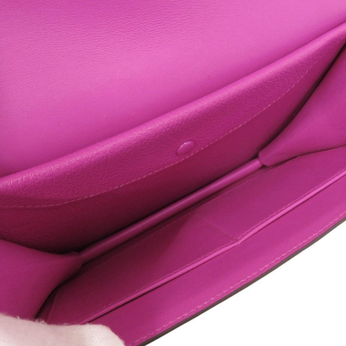 Hermes Rose Purple Chevre Leather Clutch Bag (Pre-Owned)