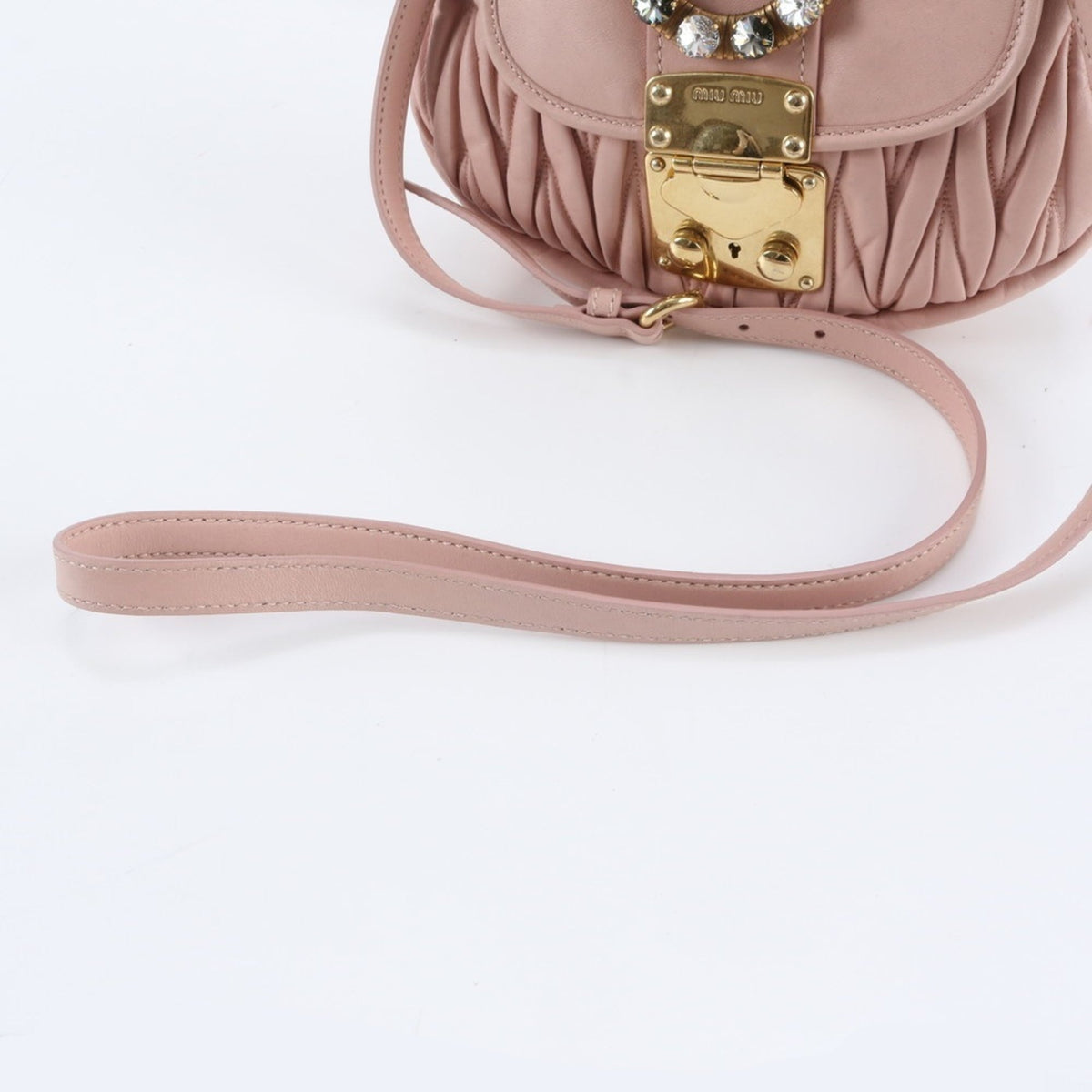 Miu Miu Pink Leather Handbag Shoulder Bag Tote Bag (Pre-Owned)