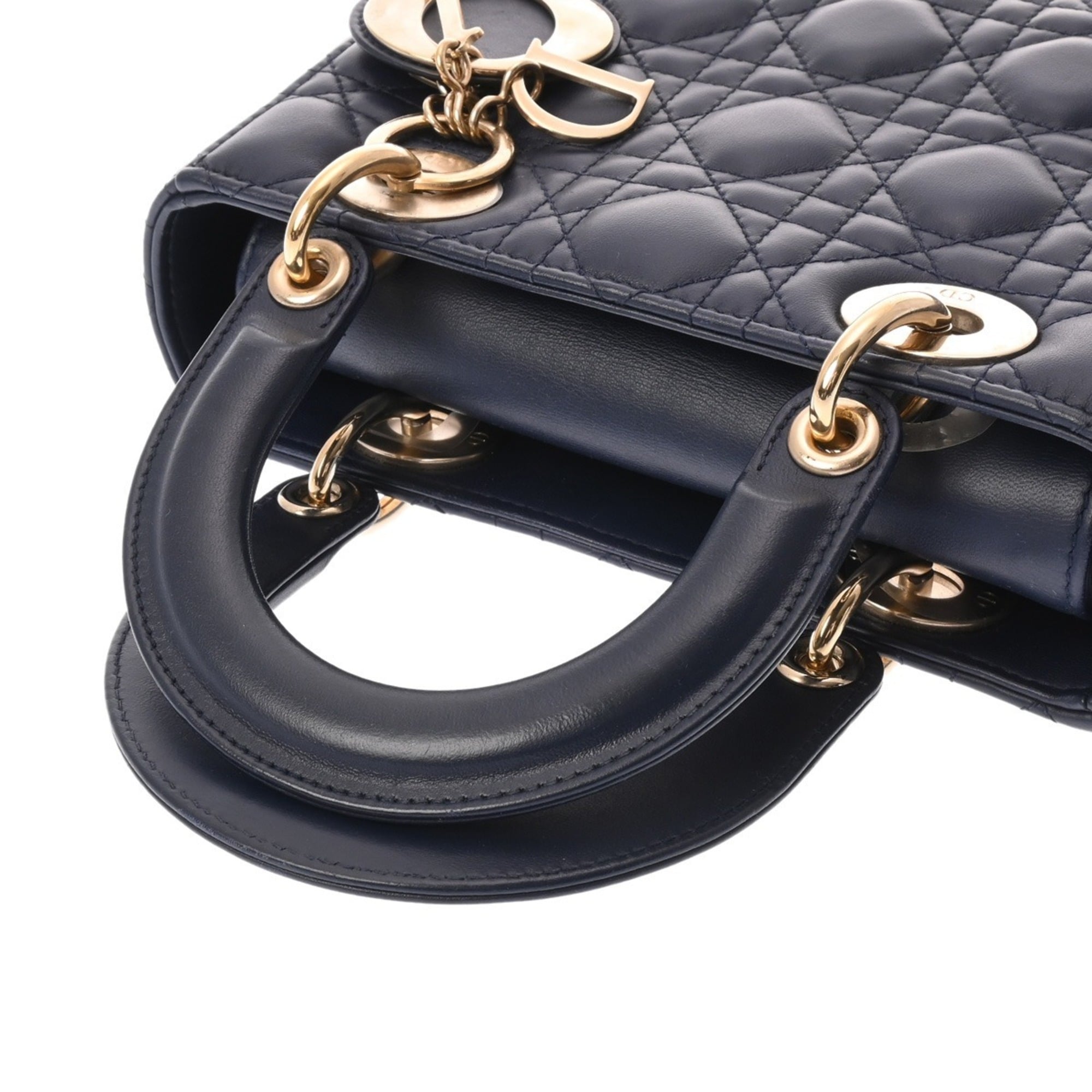 Christian Dior Navy Leather Handbag (Pre-Owned)