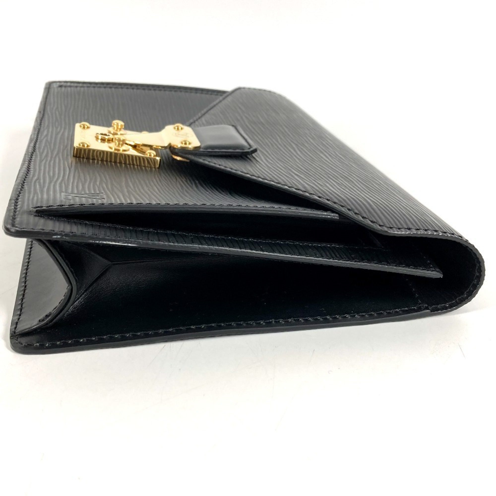 Louis Vuitton Black Noir Epi Leather Clutch Bag Pochette (Pre-Owned)