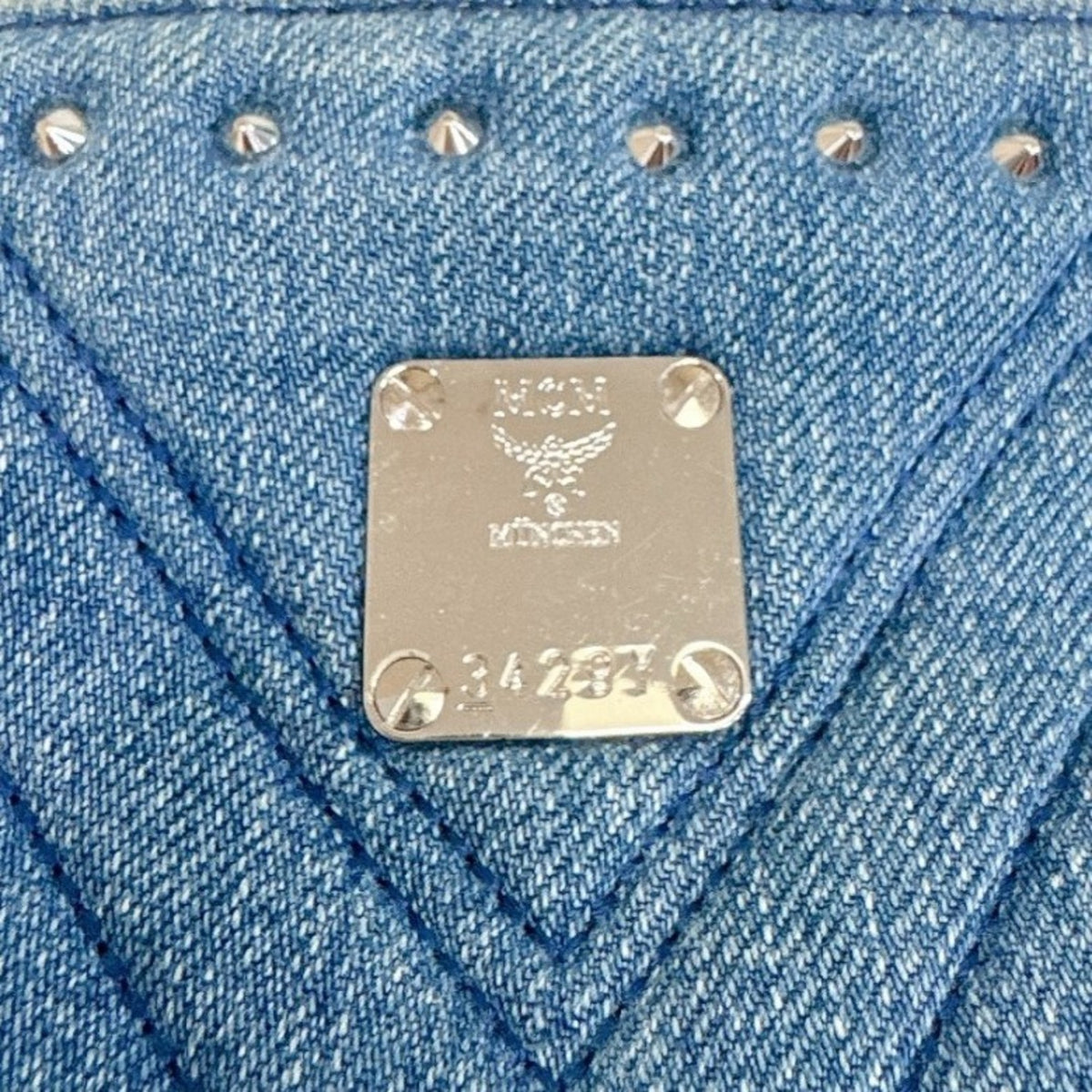 Mcm Blue Canvas Sling Bag (Pre-Owned)