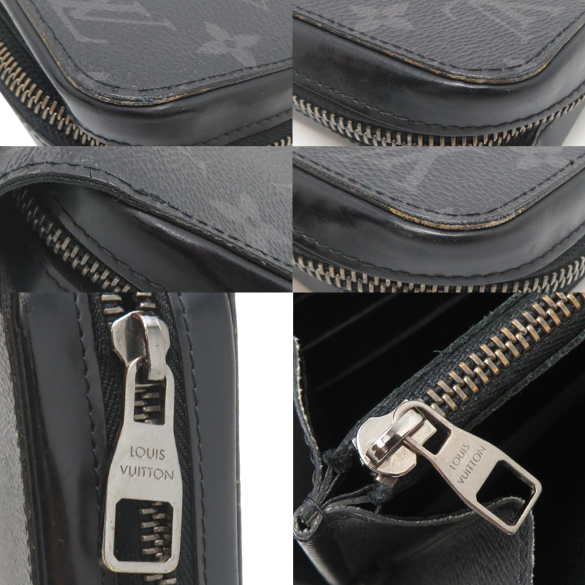 Louis Vuitton Black Monogram Eclipse Clutch Bag (Pre-Owned)