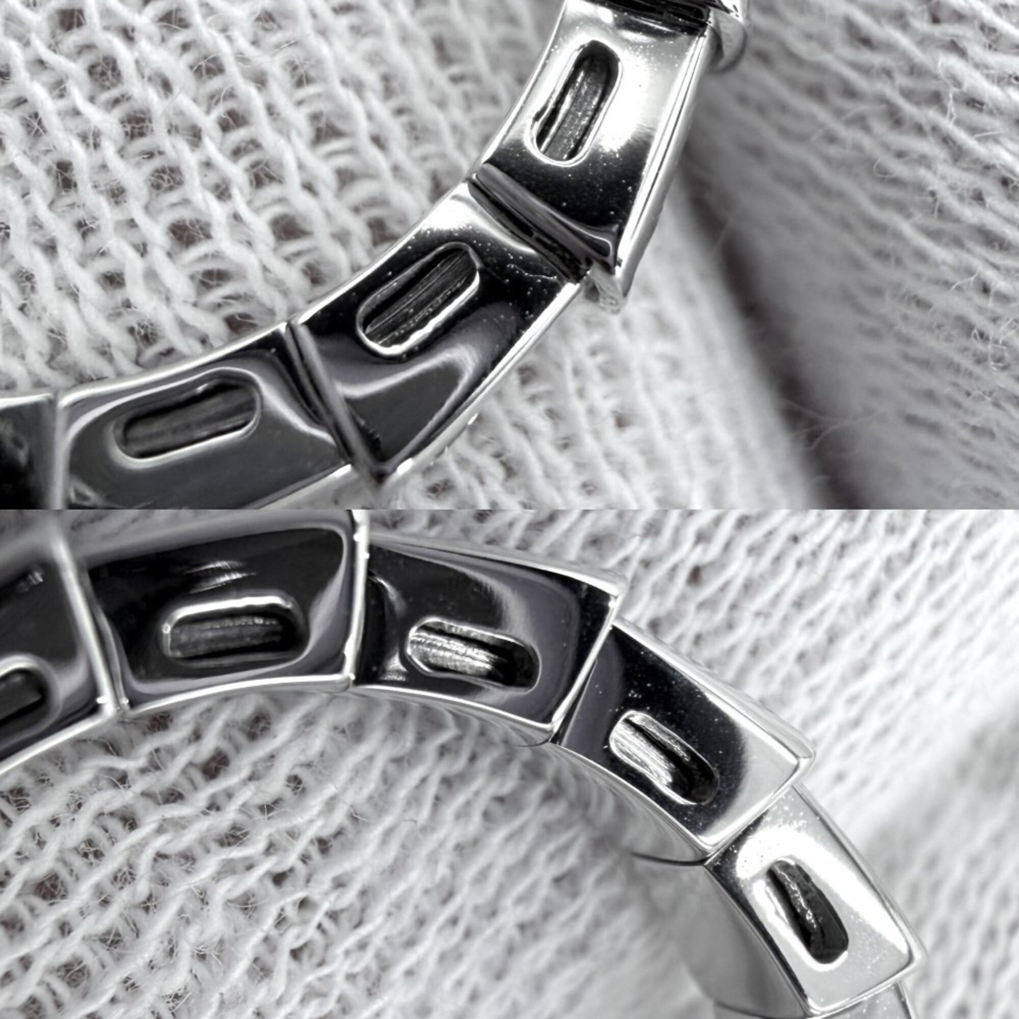Bvlgari Silver White Gold (18K) Band Ring (Pre-Owned)