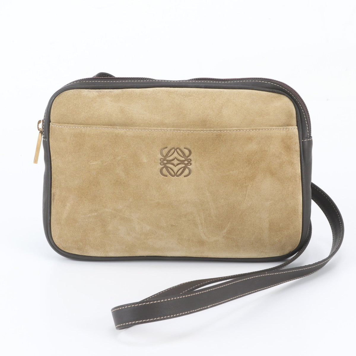 Loewe Beige Brown Leather Handbag Shoulder Bag Tote Bag (Pre-Owned)