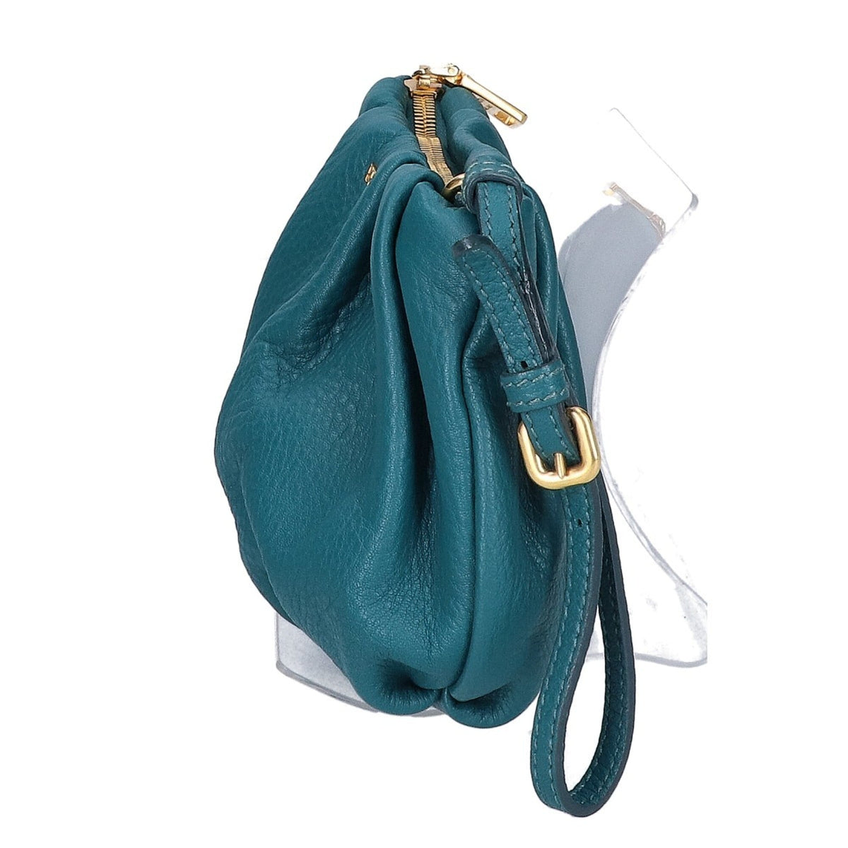 Prada Turquoise Leather Pouch (Pre-Owned)