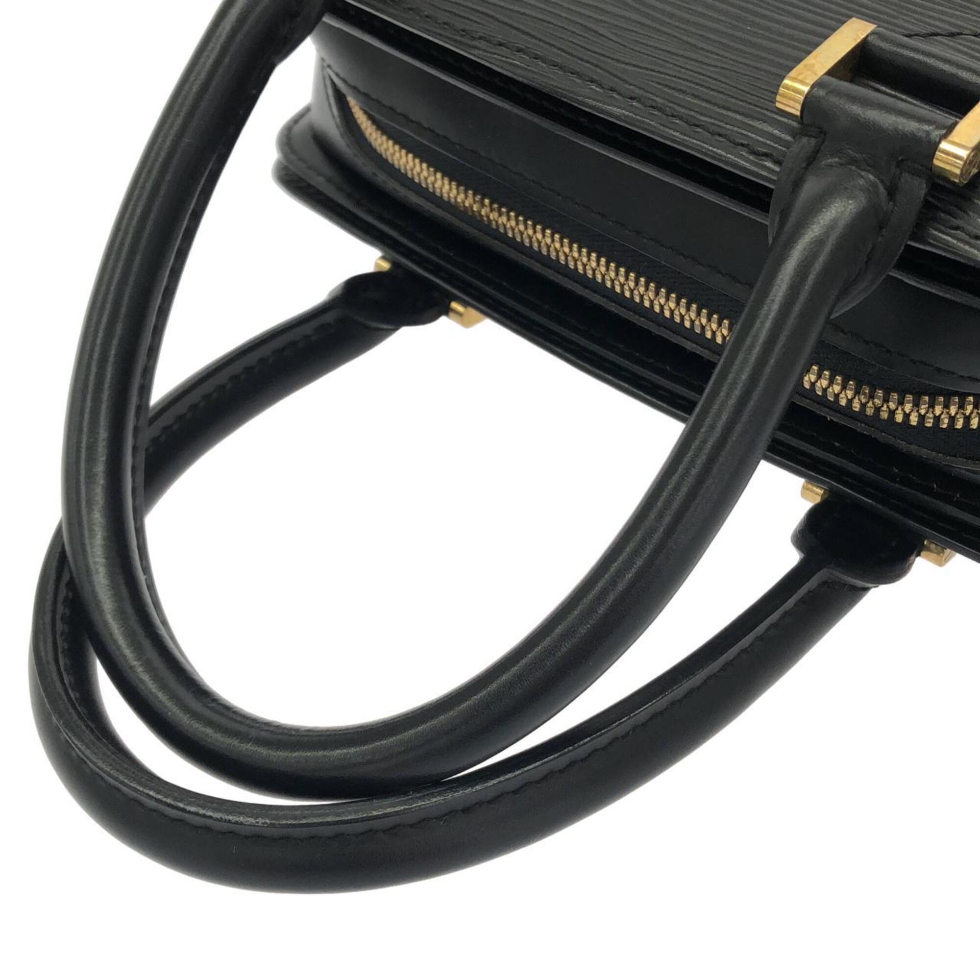 Louis Vuitton Black Leather Handbag (Pre-Owned)