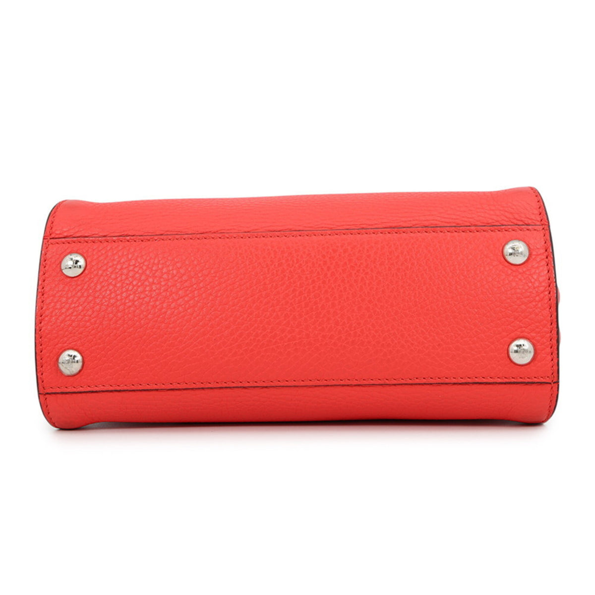 Fendi Peekaboo Orange Leather Handbag Shoulder Bag (Pre-Owned)