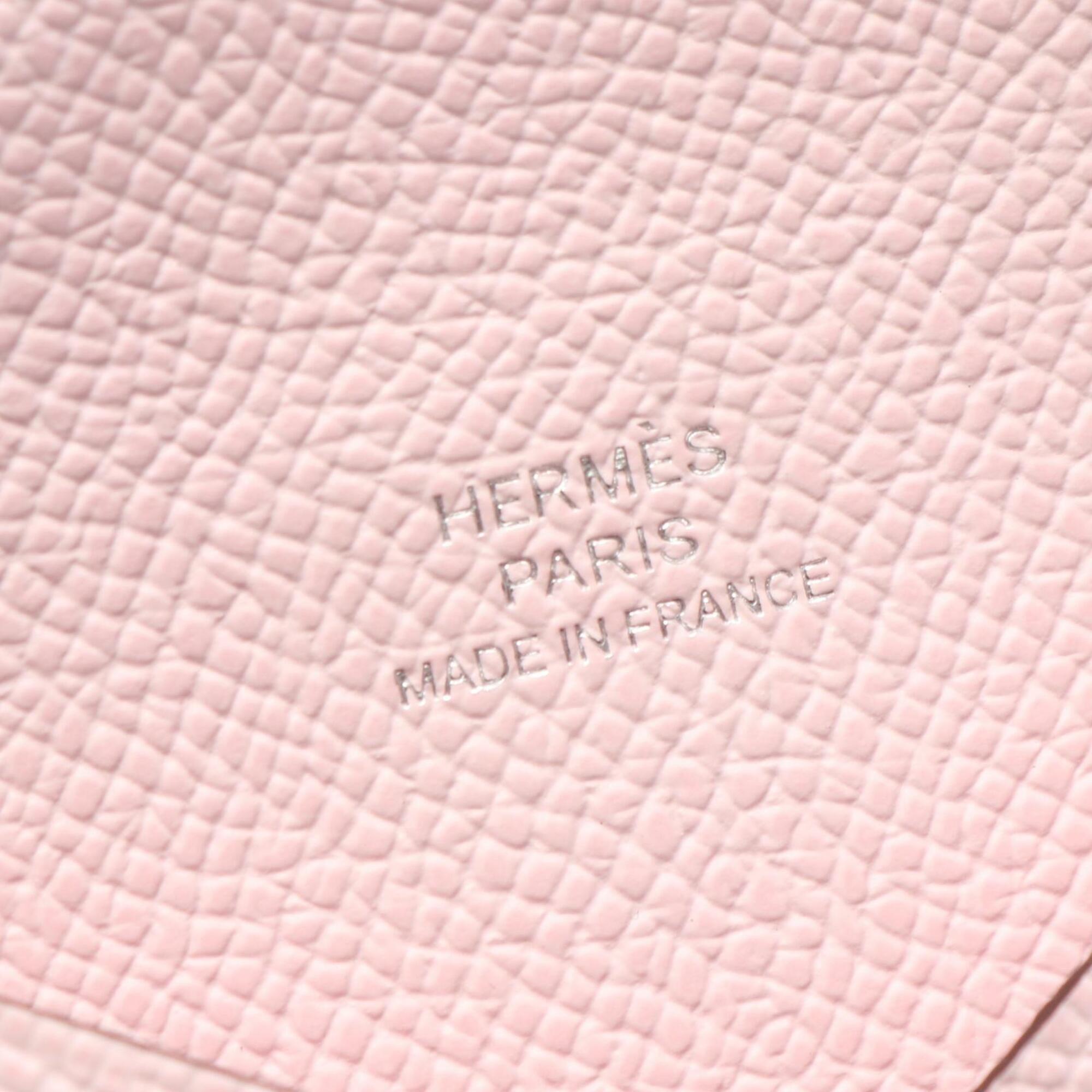 Hermes Pink Rose Eglantine Epsom Leather Coin Purse/Coin Case (Pre-Owned)