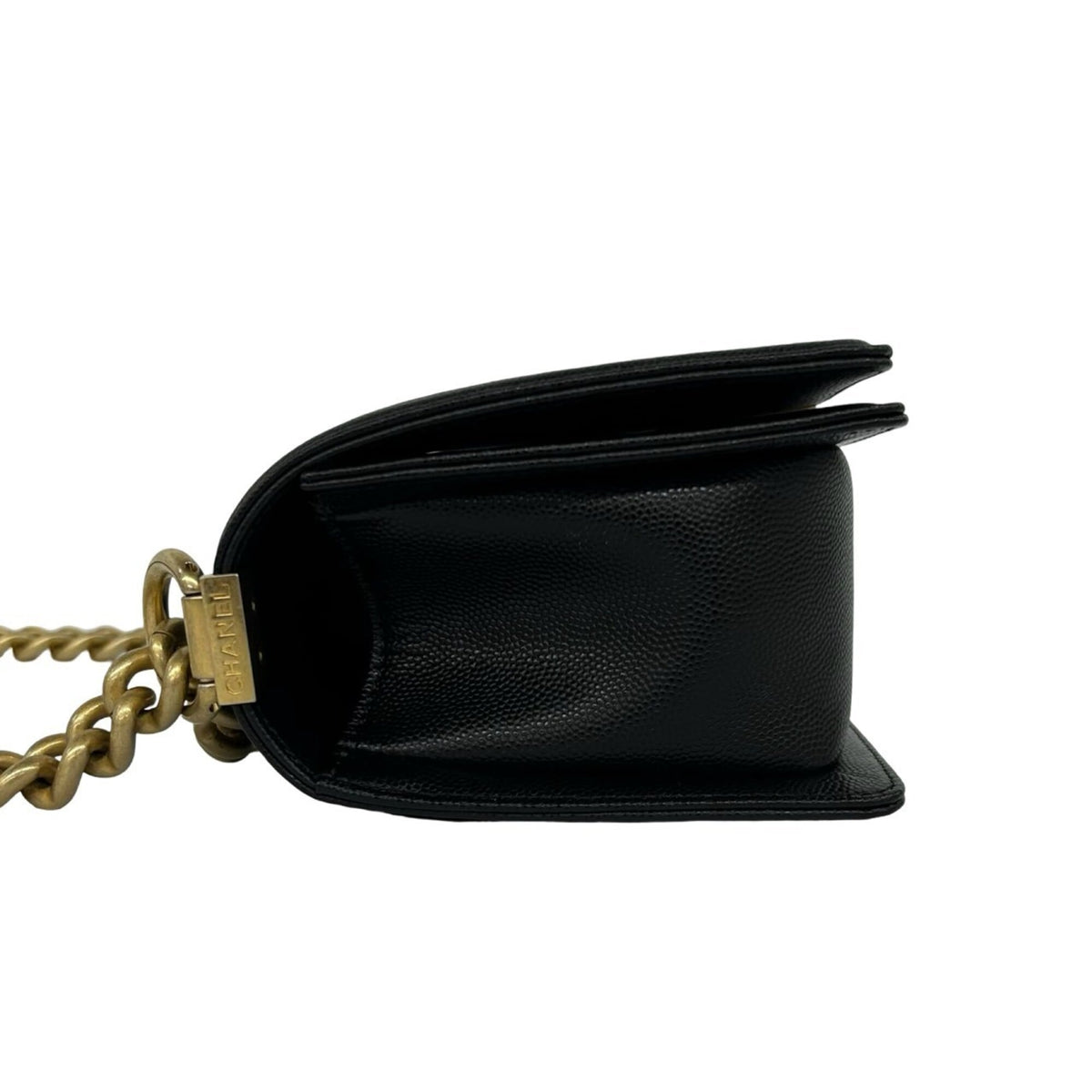 Chanel Black Grained Calfskin Shoulder Bag (Pre-Owned)