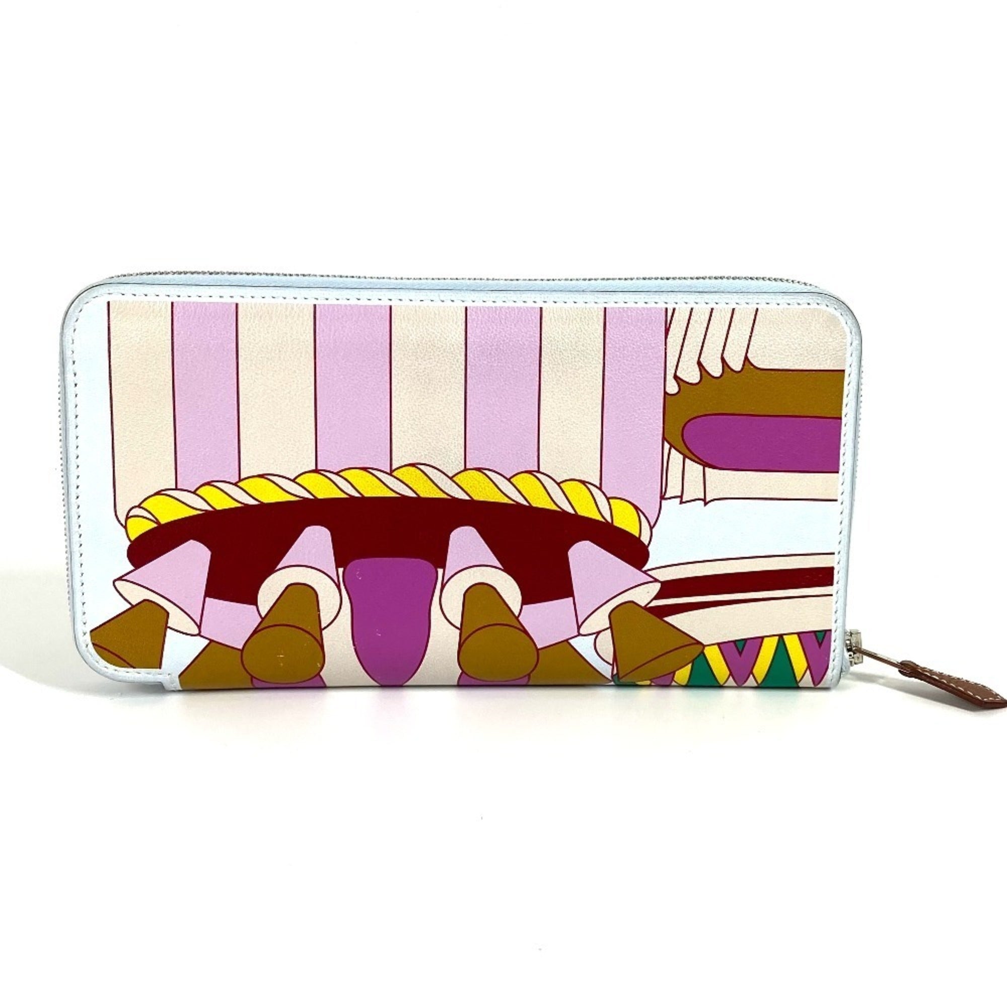 Hermes Silk'in Multi-Color Swift Leather Long Wallet (Bi-Fold) (Pre-Owned)