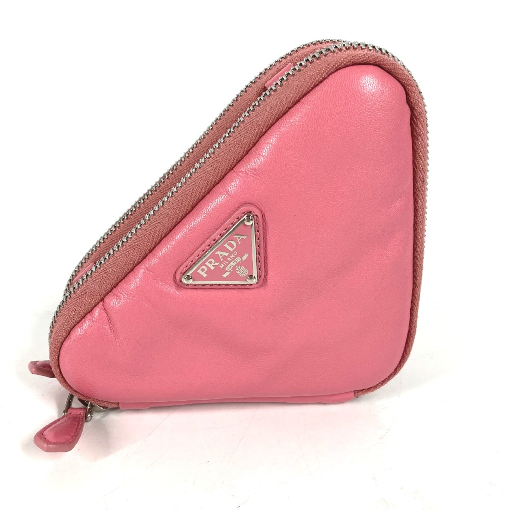 Prada Pink Leather Shoulder Bag (Pre-Owned)