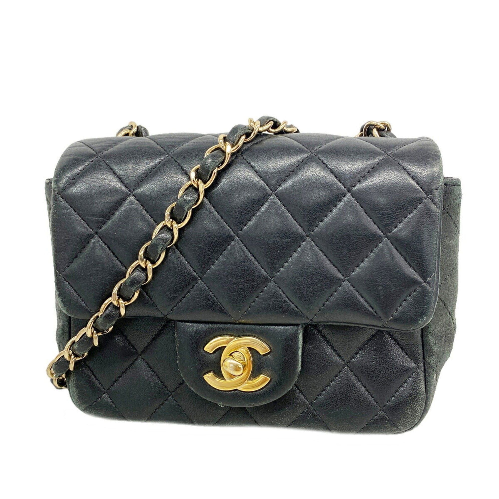 Chanel Black Leather Shoulder Bag (Pre-Owned)