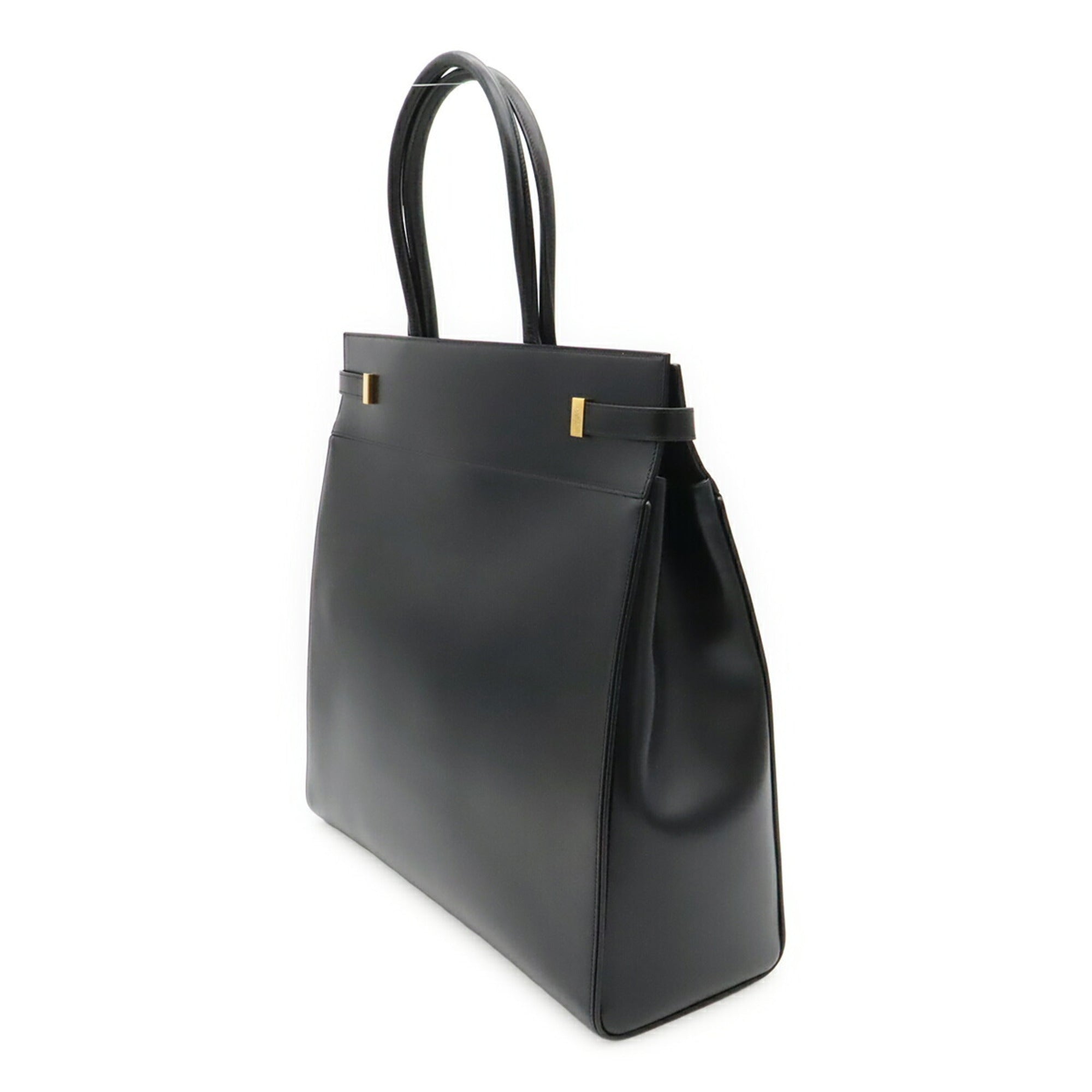 Yves Saint Laurent Black Leather Tote Bag (Pre-Owned)