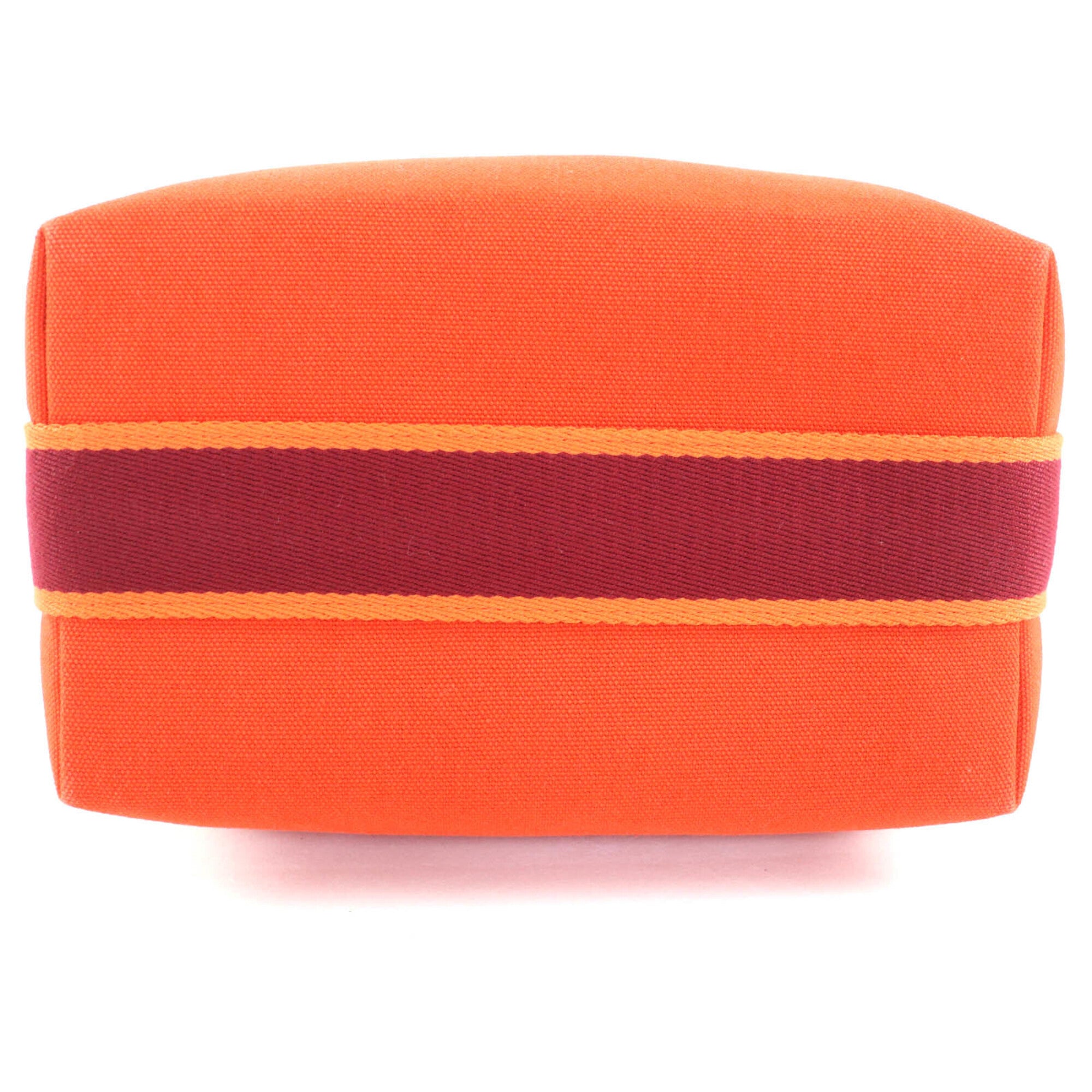Hermes Orange Wool Handbag (Pre-Owned)