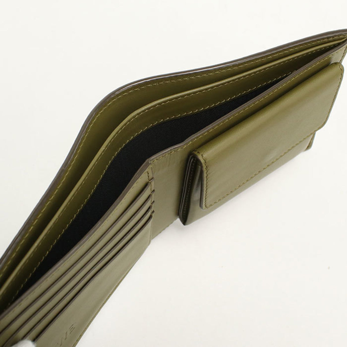Loewe Khaki Leather Wallet (Bi-Fold) (Pre-Owned)