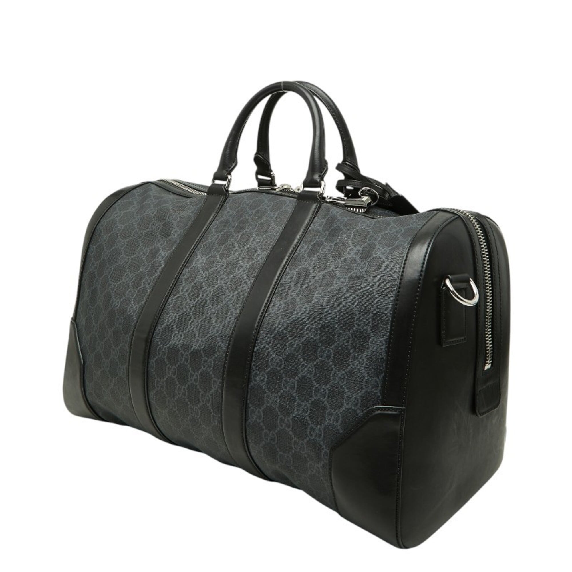 Gucci Black Pvc Leather Boston Bag Shoulder Bag (Pre-Owned)