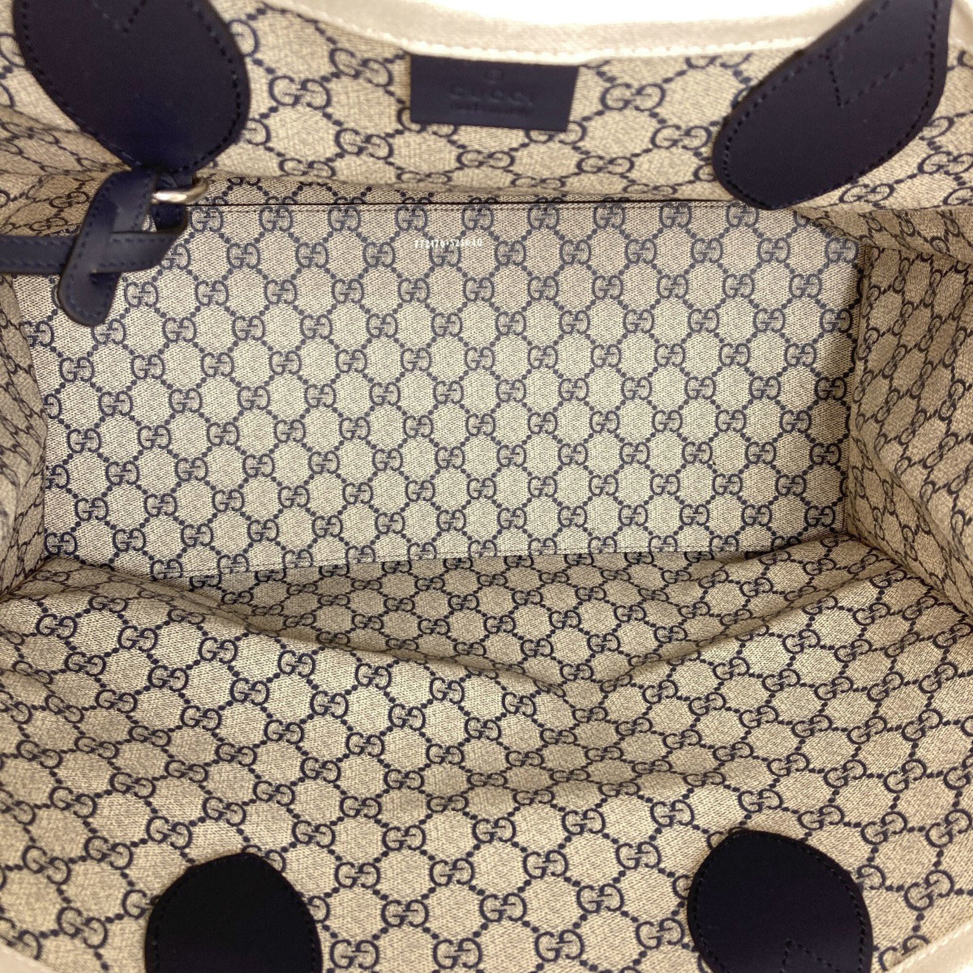 Gucci Beige Canvas Pouch Tote Bag (Pre-Owned)